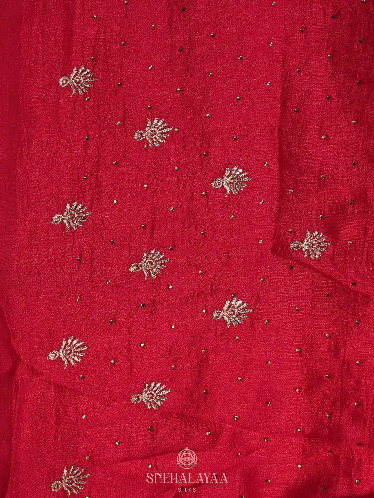 Ruby Red Designer Saree