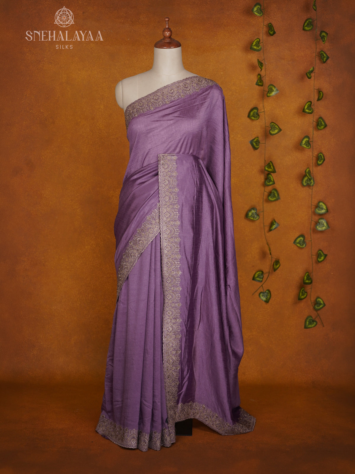 Lilac Designer Saree