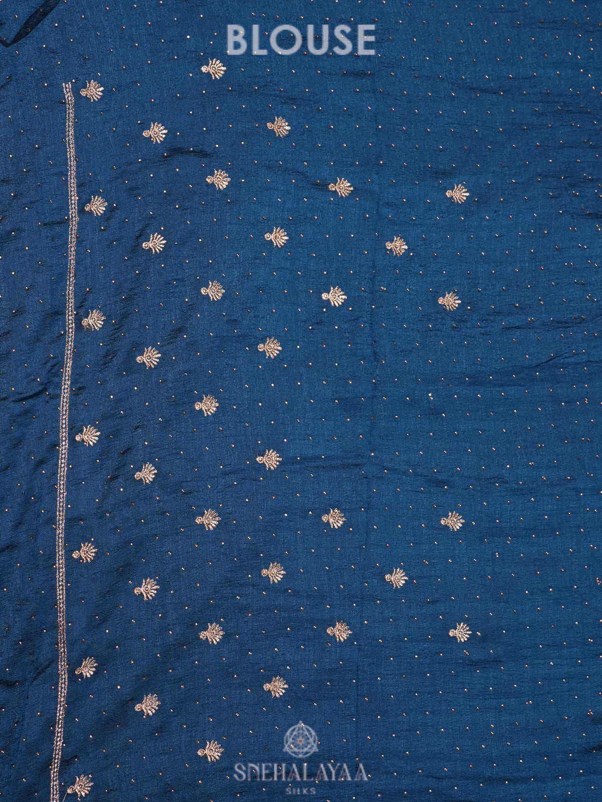 Peacock Blue Designer Saree