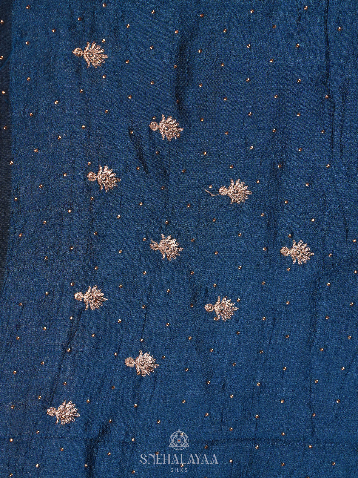 Peacock Blue Designer Saree