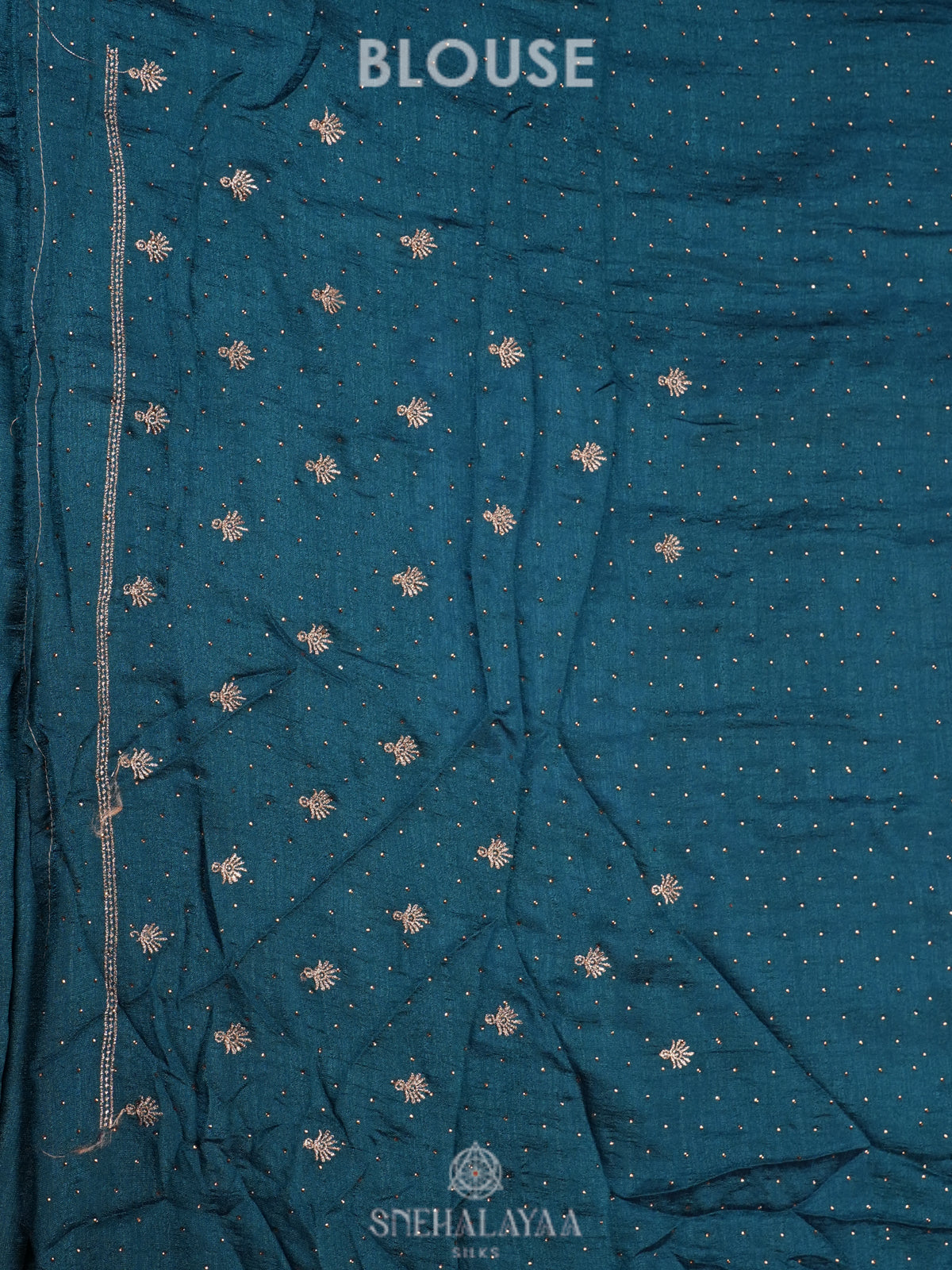 Peacock Blue Designer Saree
