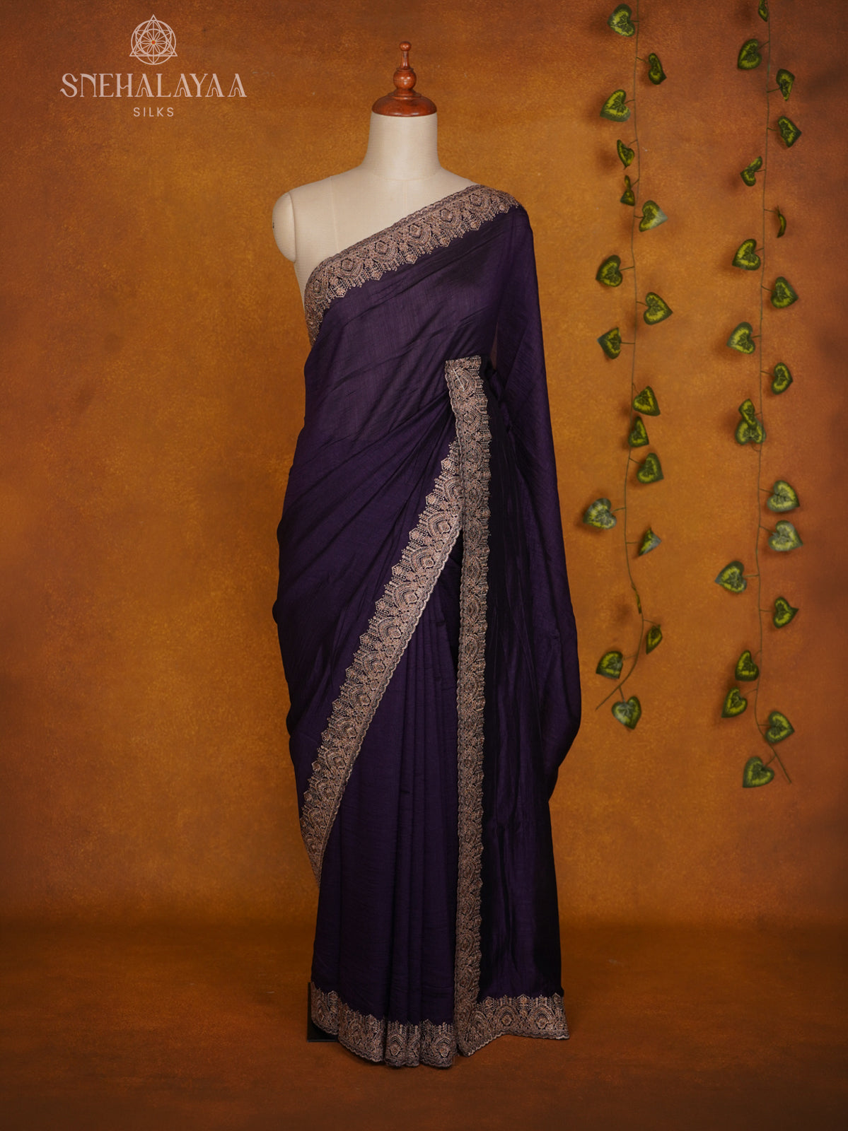 Purple Designer Saree