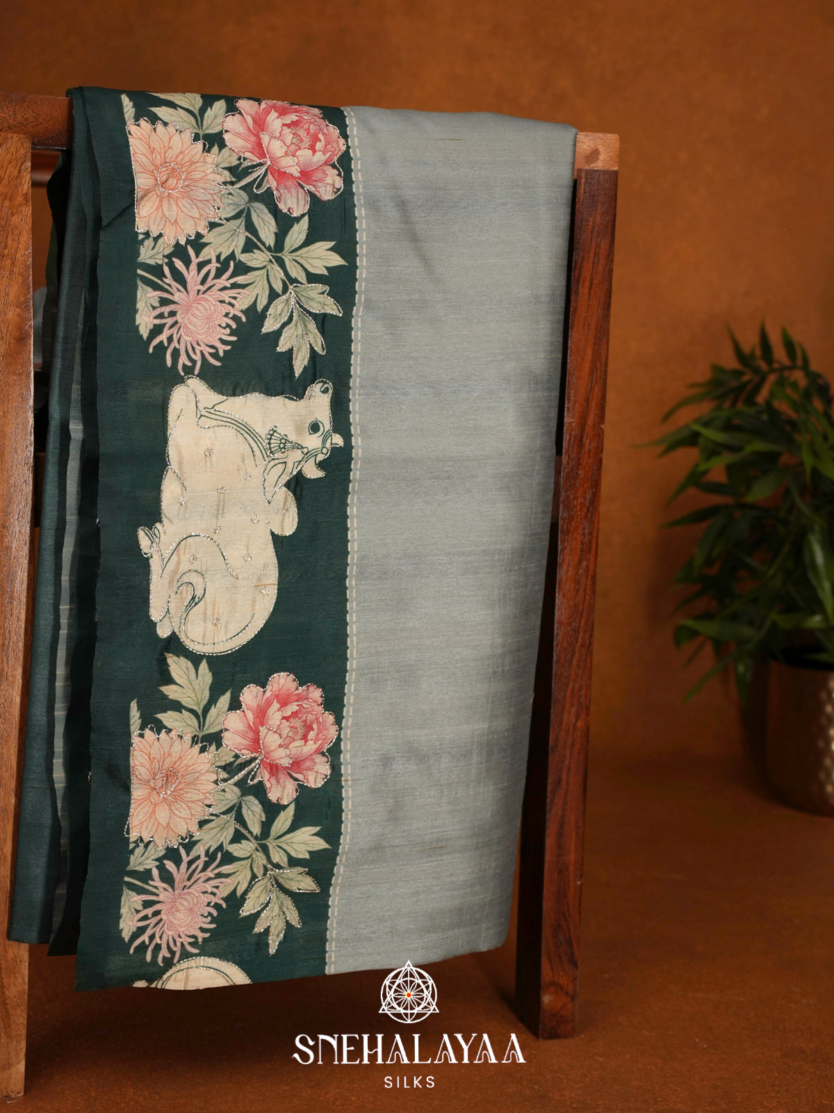 Multicolour  Raw Silk Saree