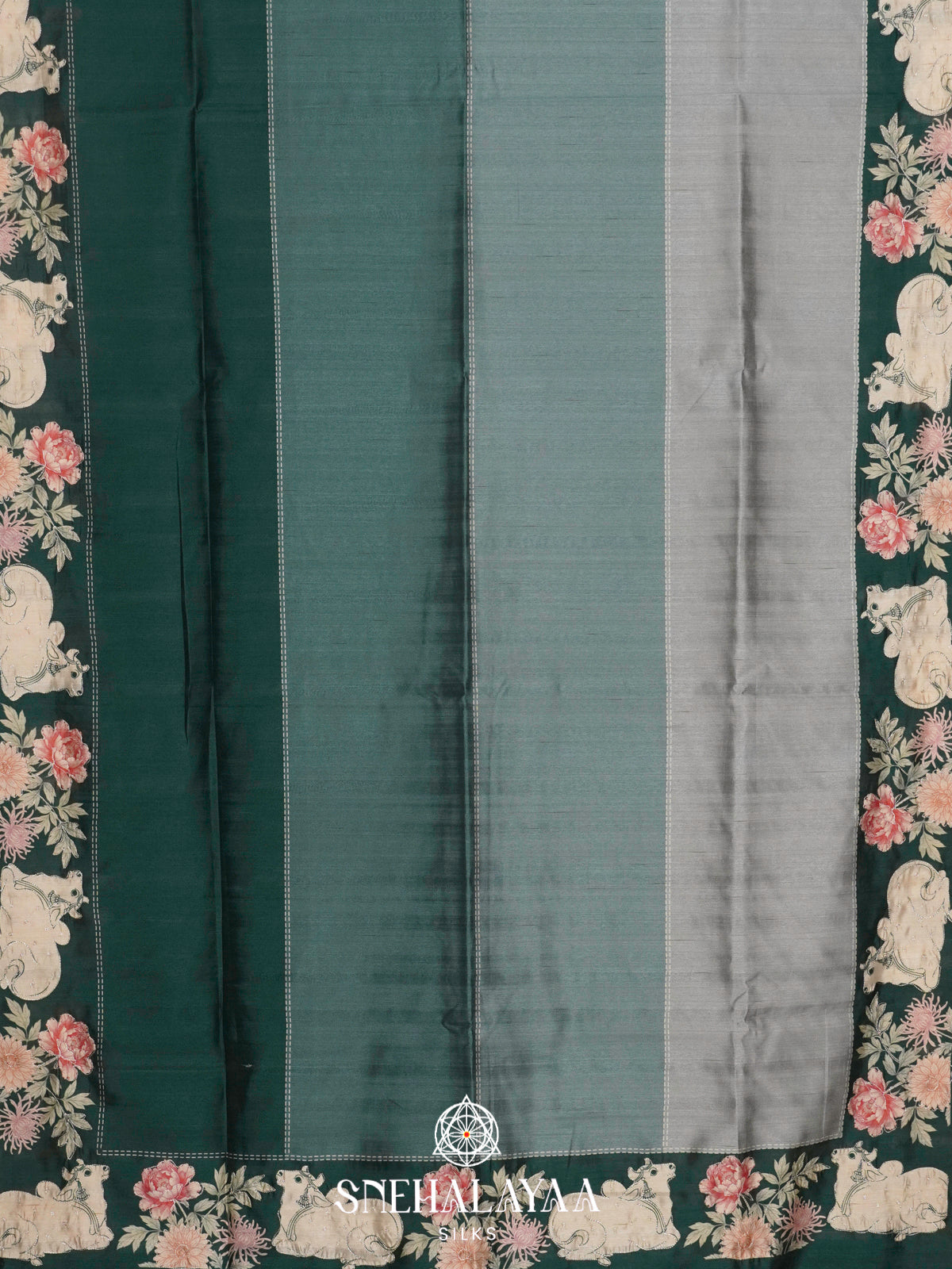 Multicolour  Raw Silk Saree