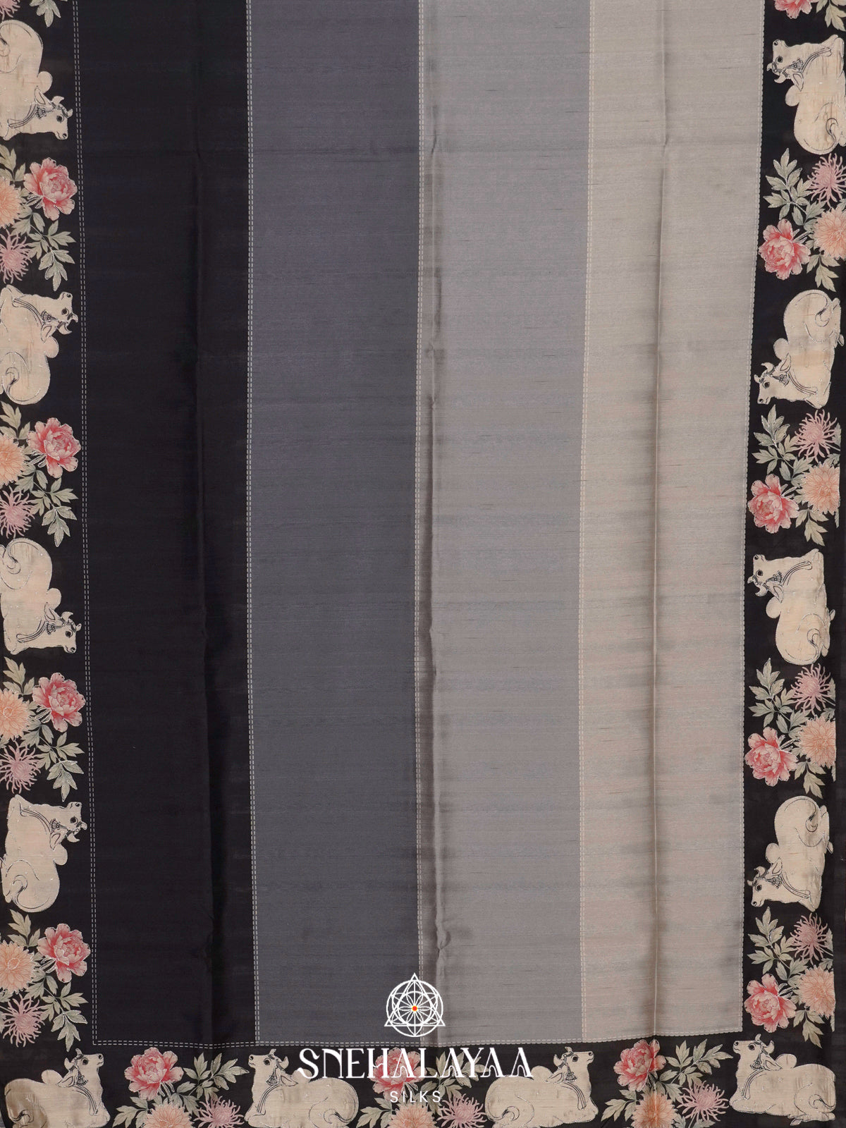Multicolour  Raw Silk Saree