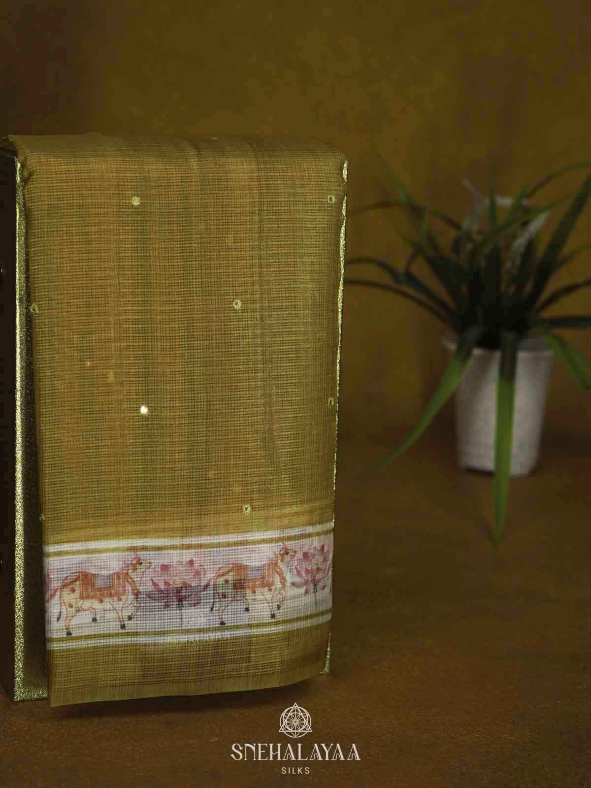 Yellow Kota Saree