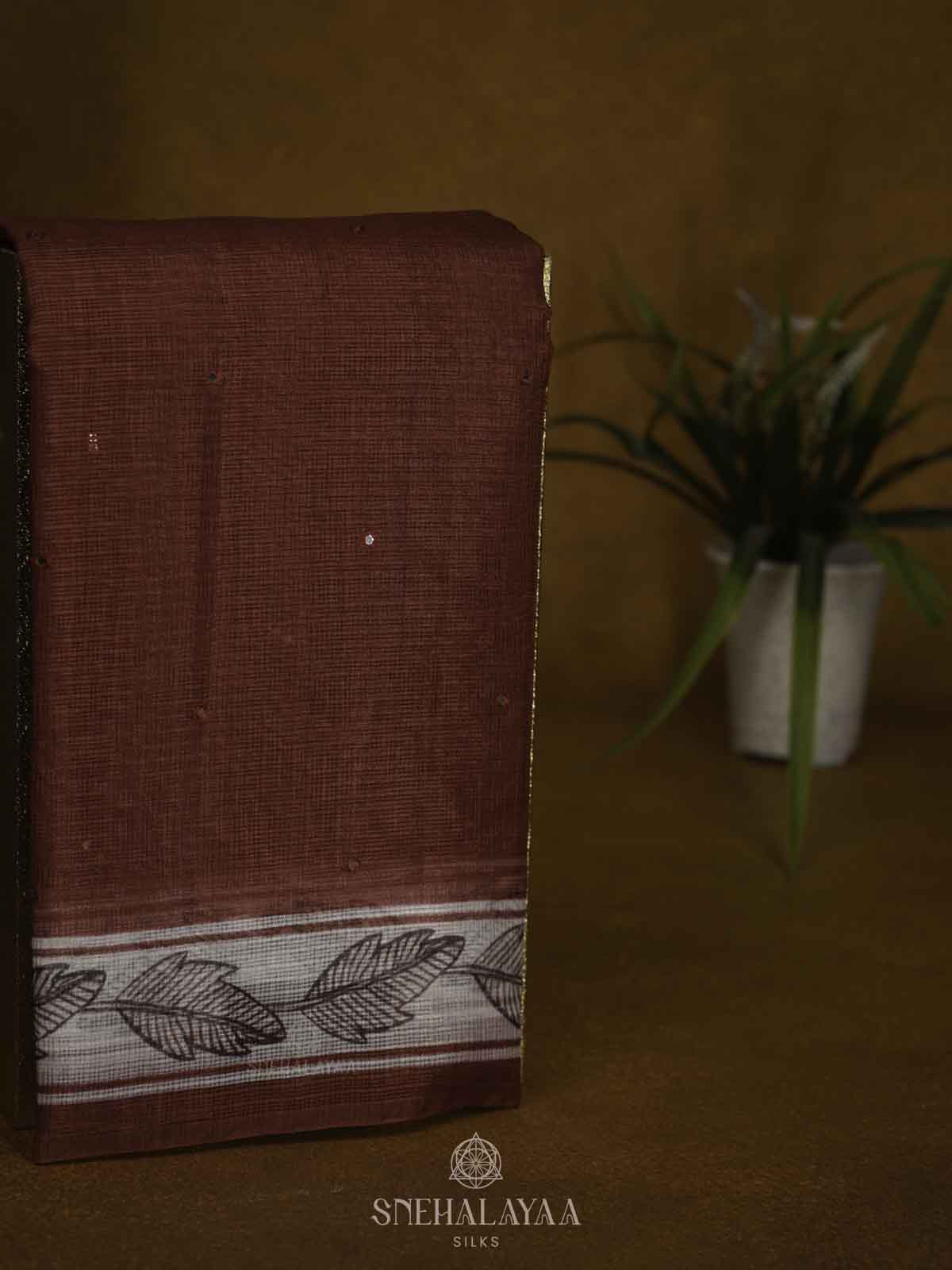 Maroon Kota Saree