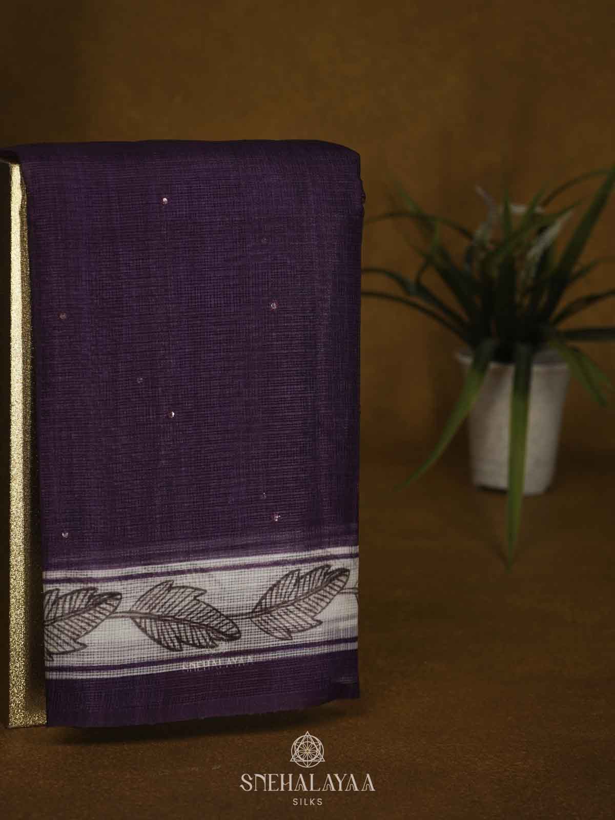 Purple Kota Saree