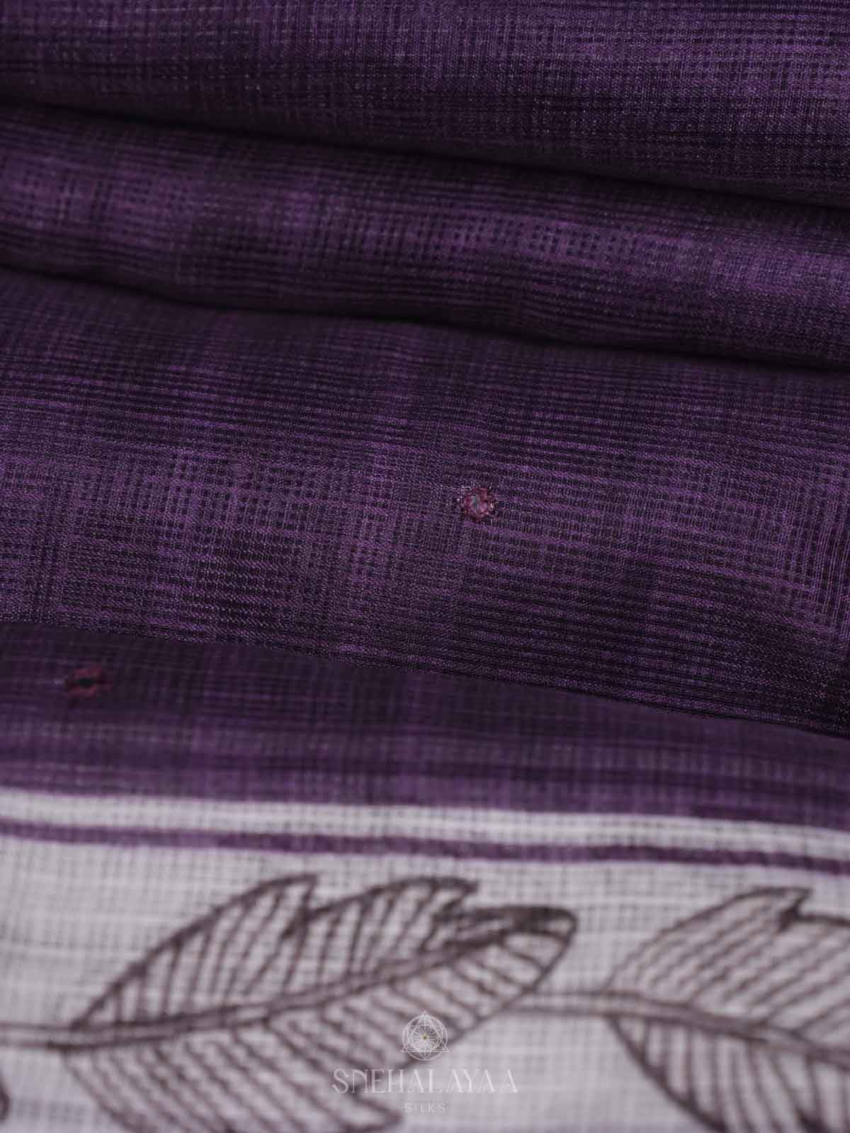 Purple Kota Saree