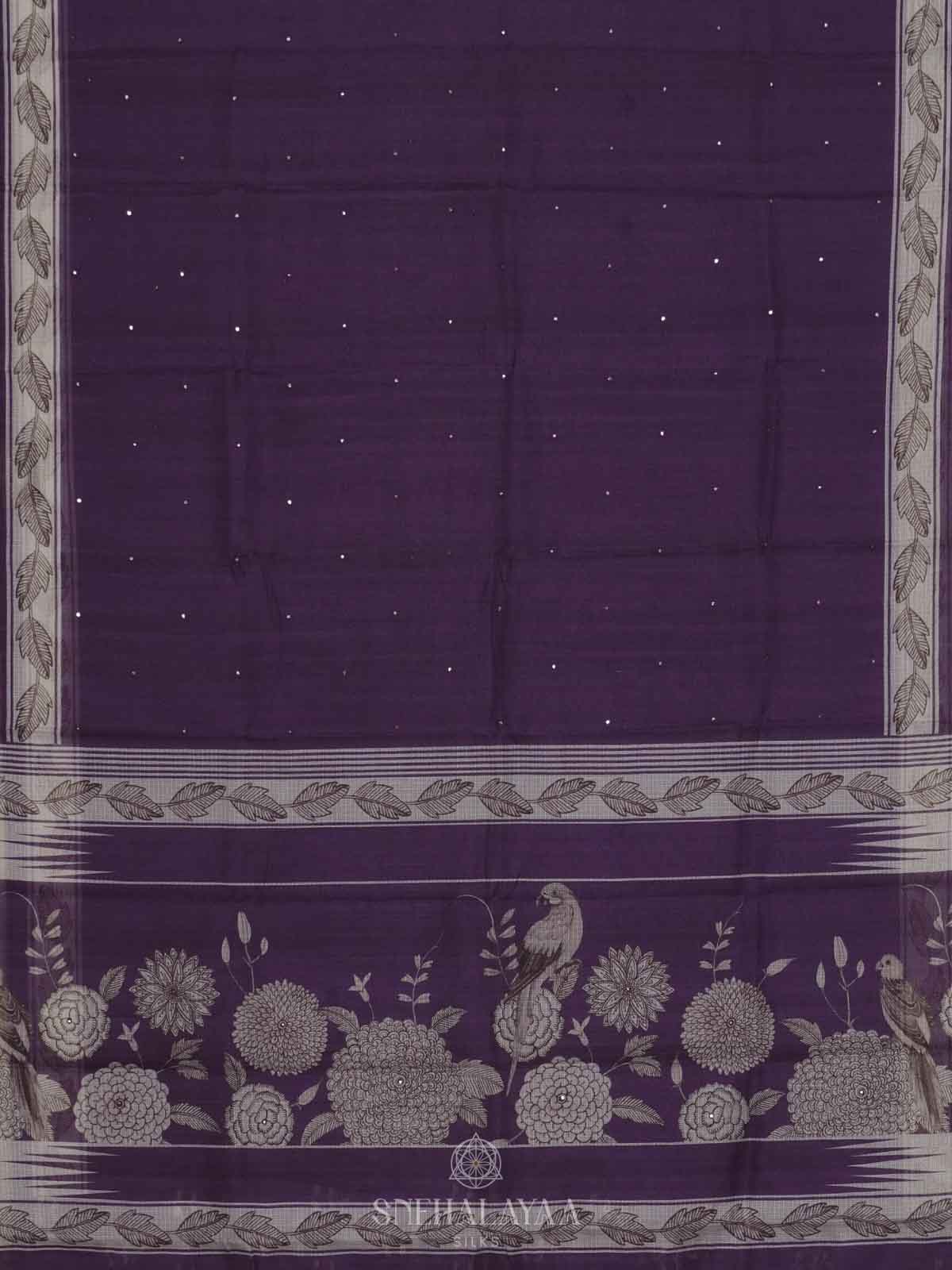 Purple Kota Saree