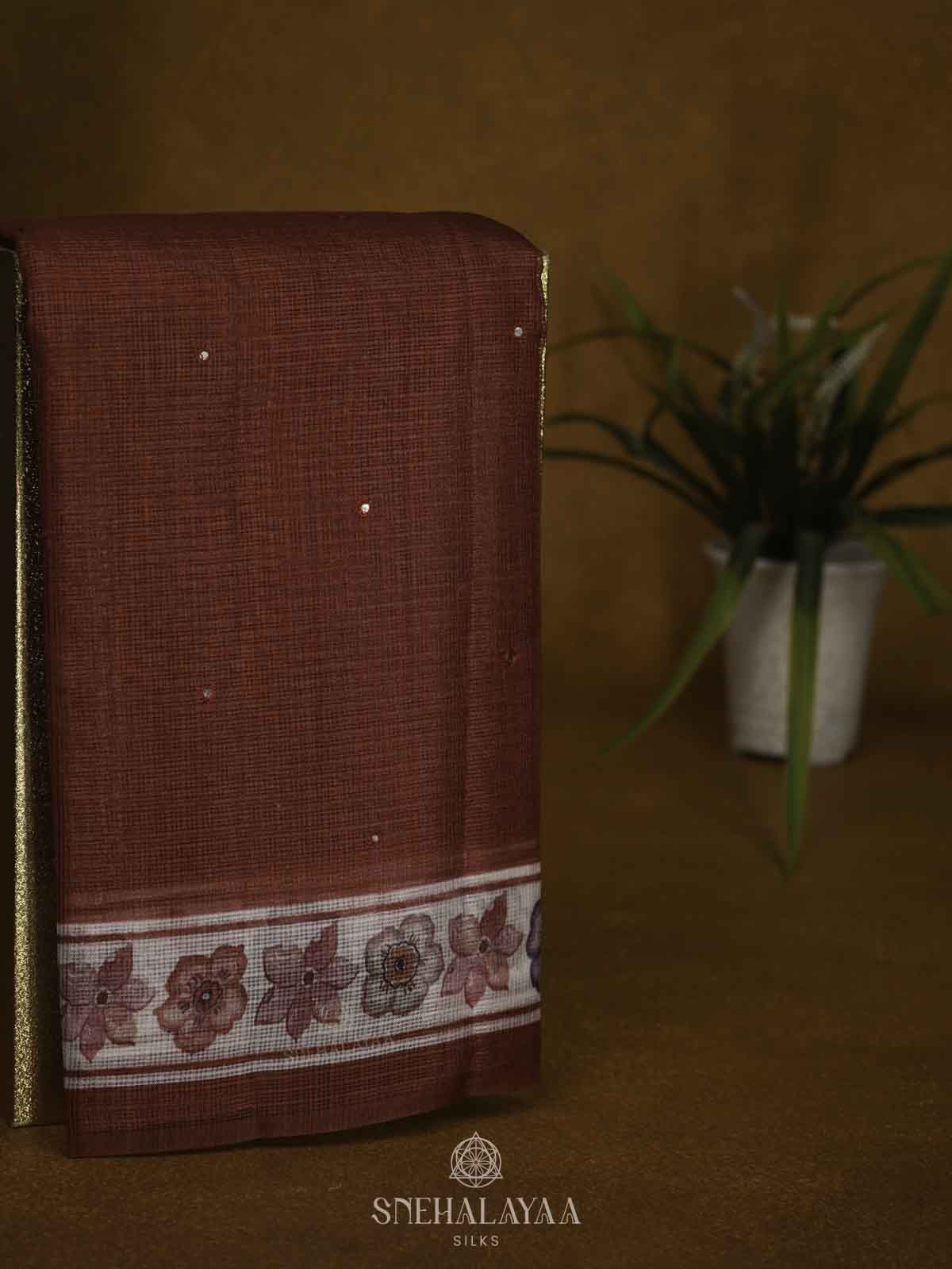 Maroon Kota Saree