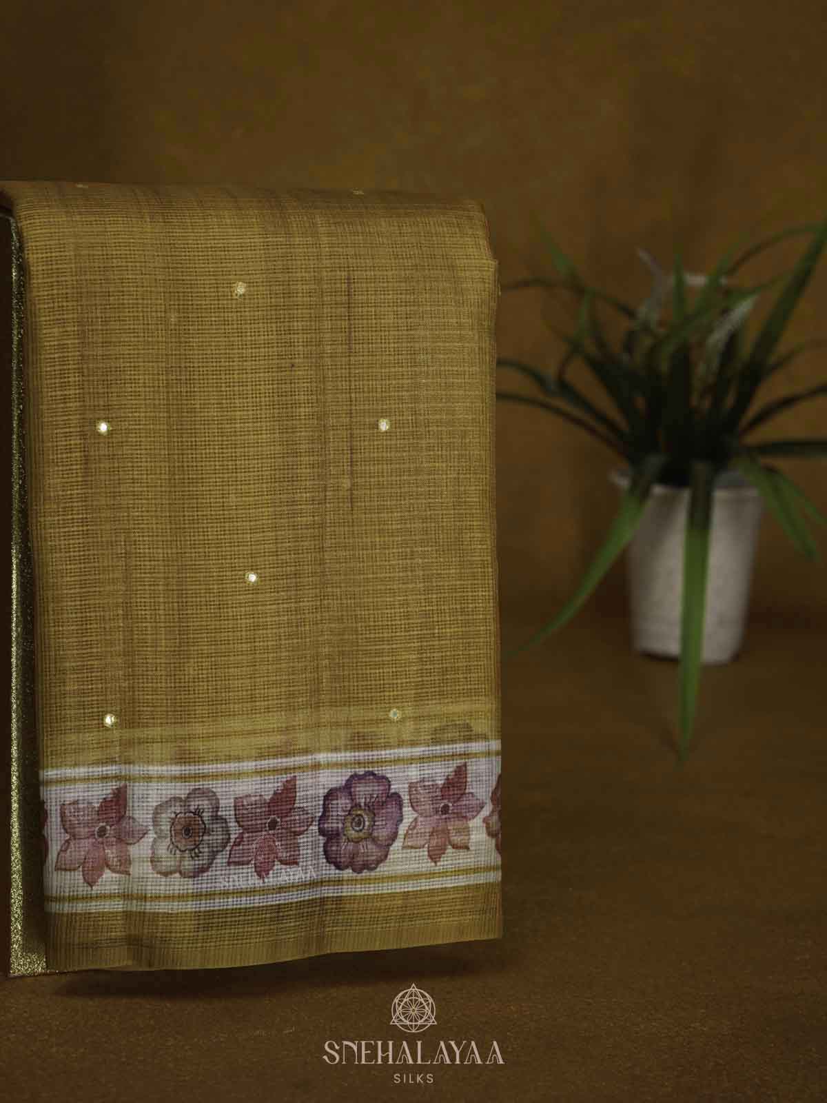 Yellow Kota Saree