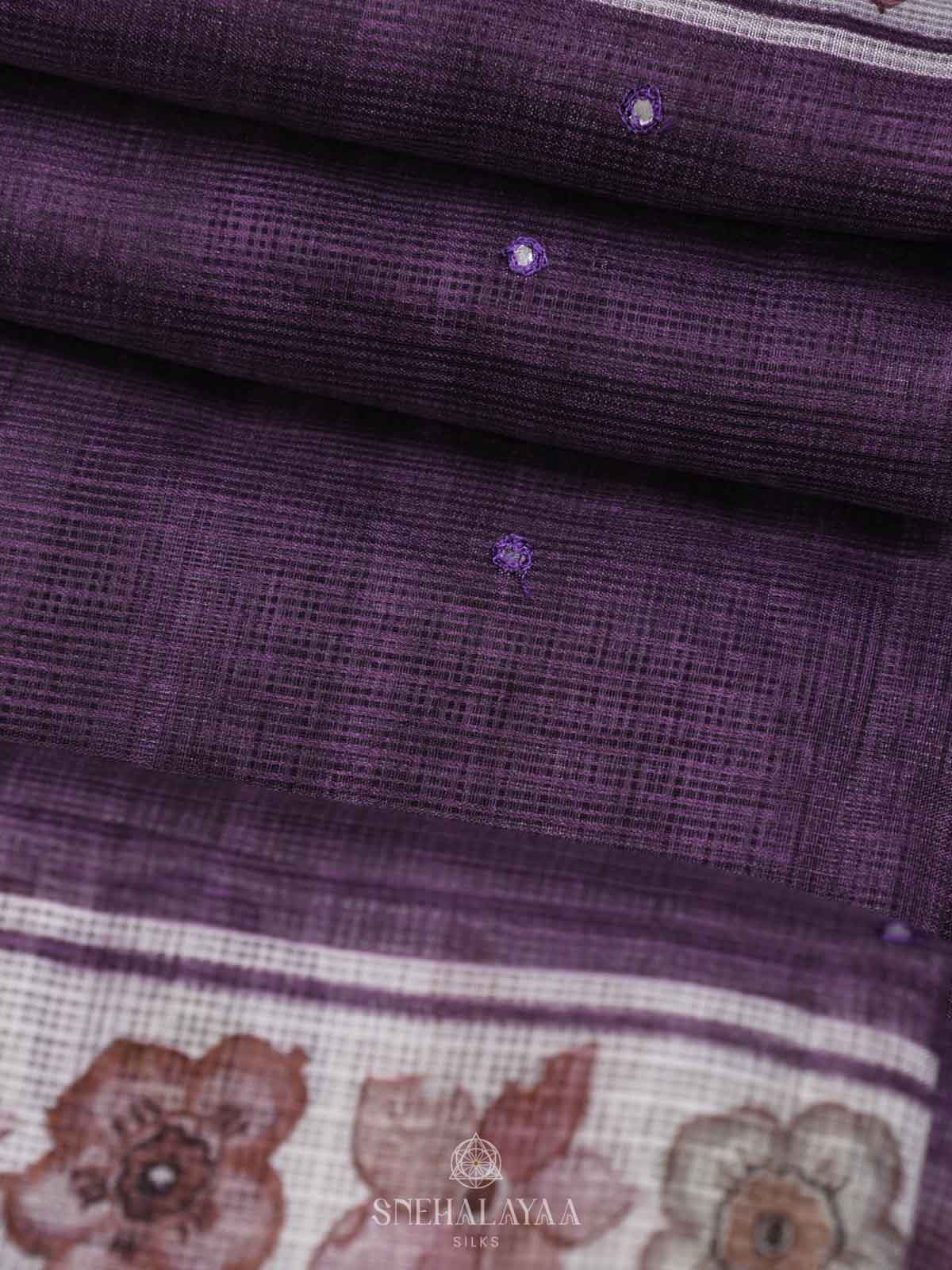 Purple Kota Saree