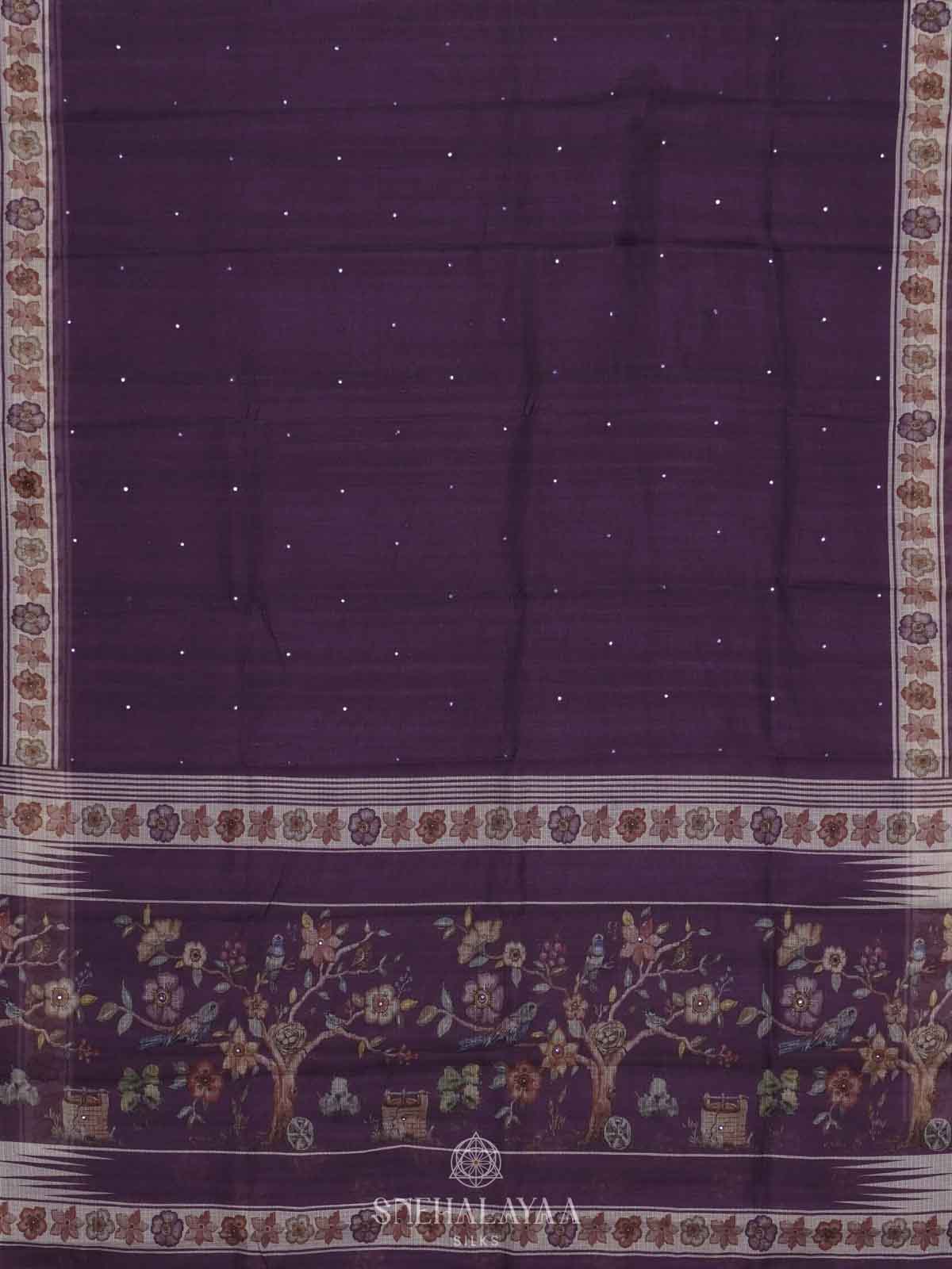 Purple Kota Saree