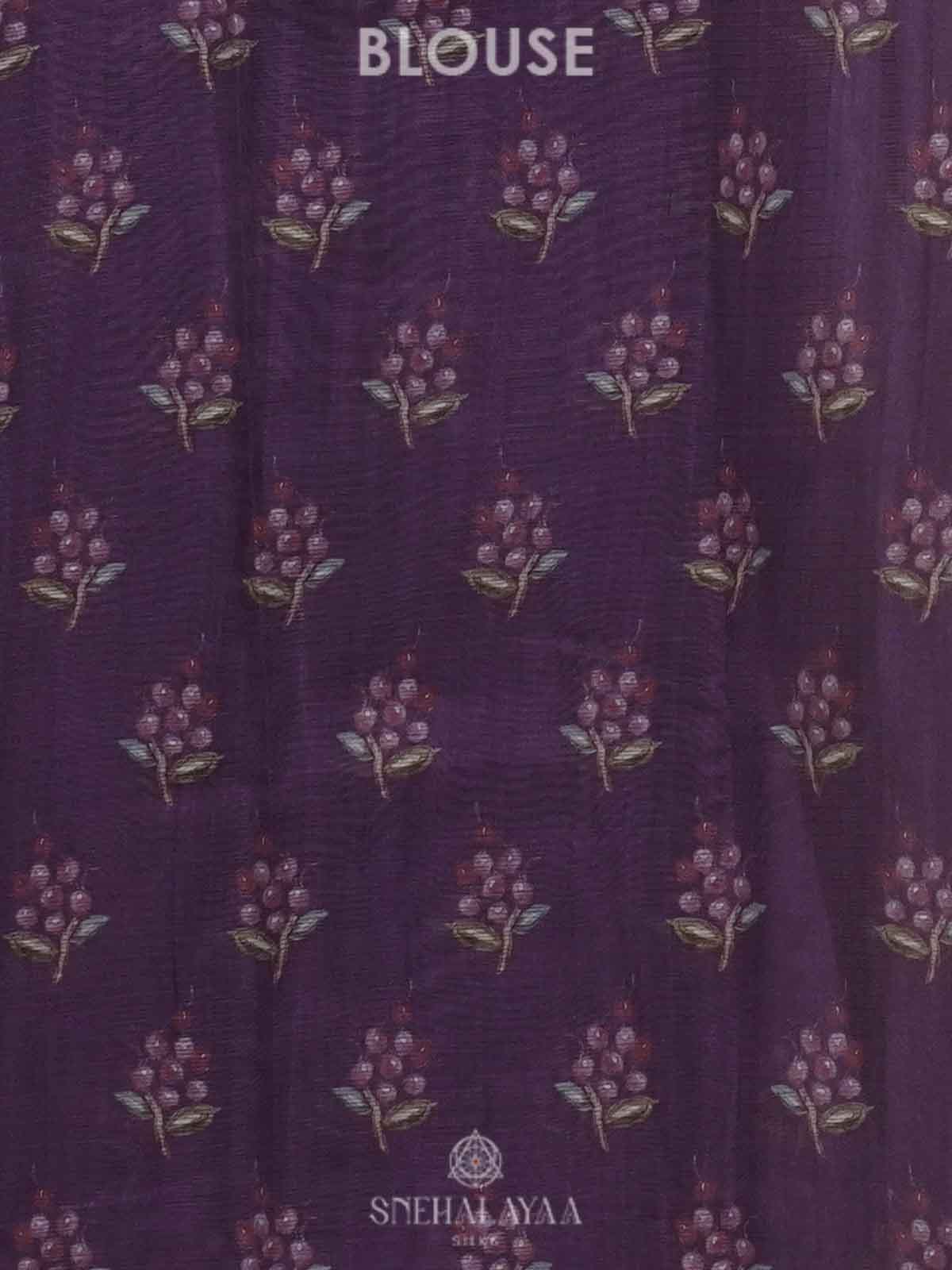 Purple Kota Saree
