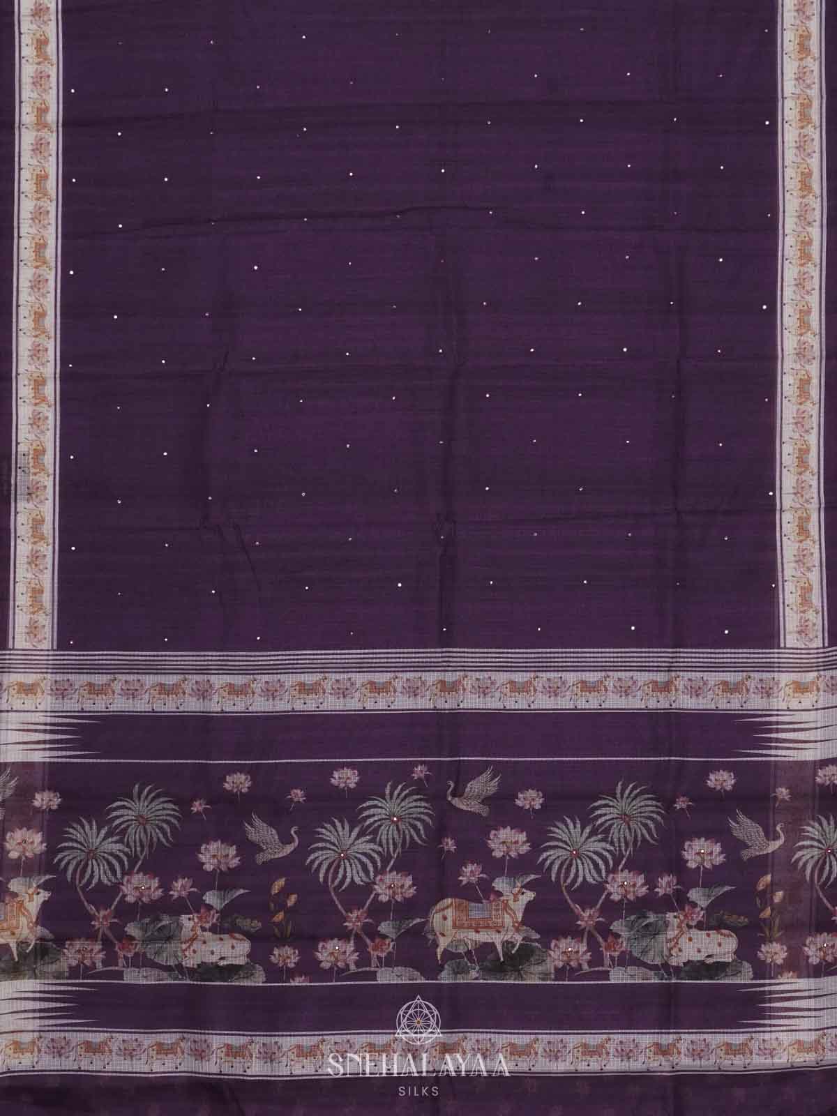 Purple Kota Saree
