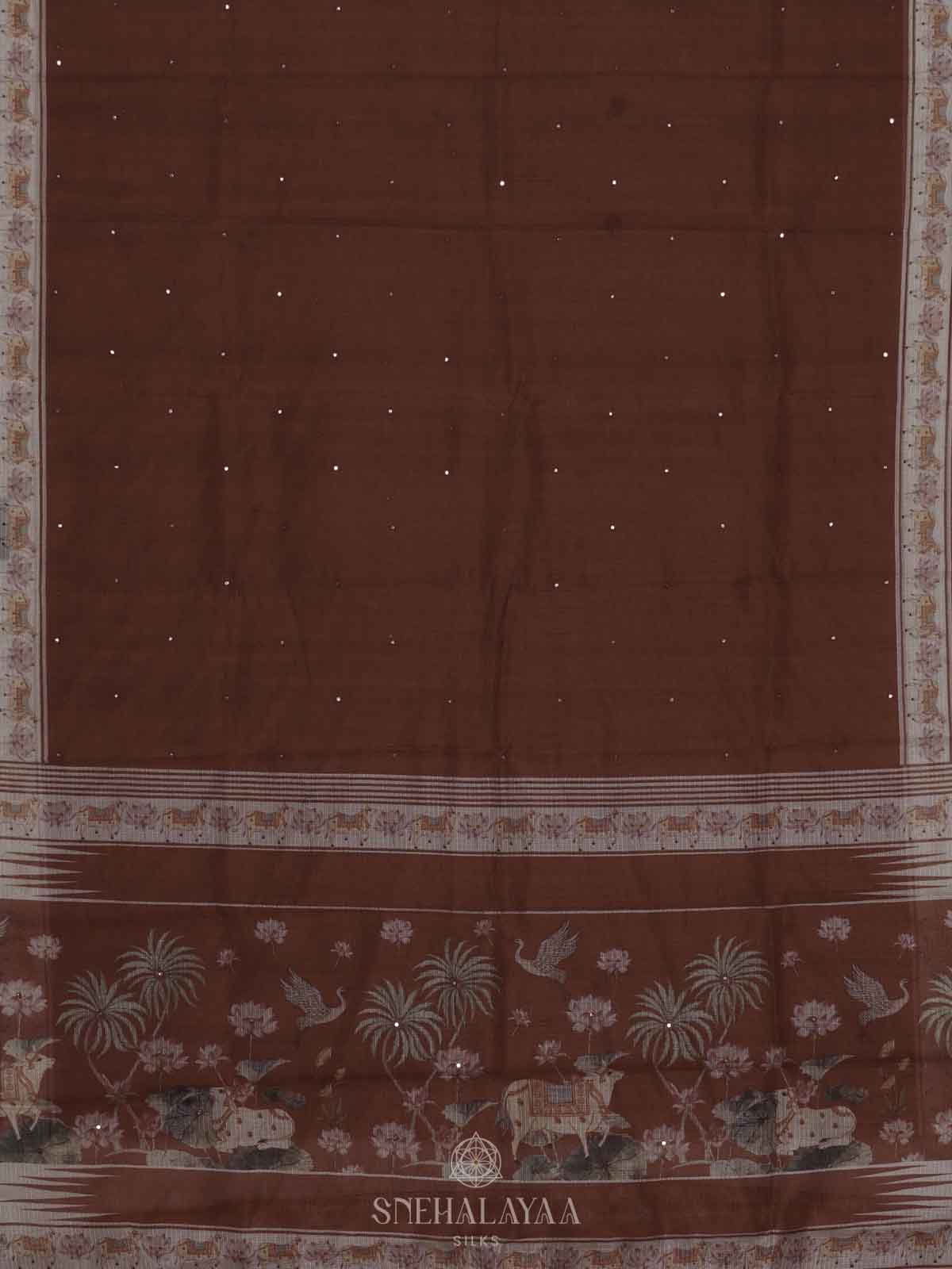 Maroon Kota Saree
