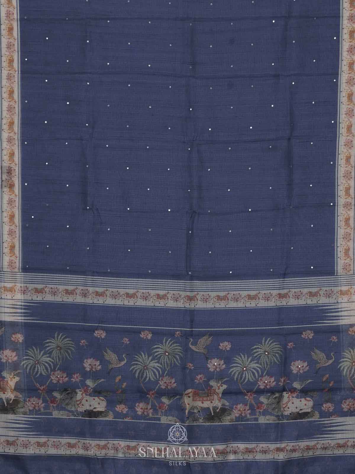 Blue Kota Saree