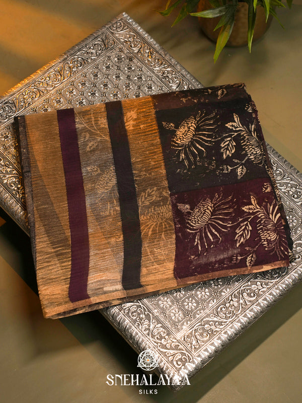 Multicolour Chanderi Saree