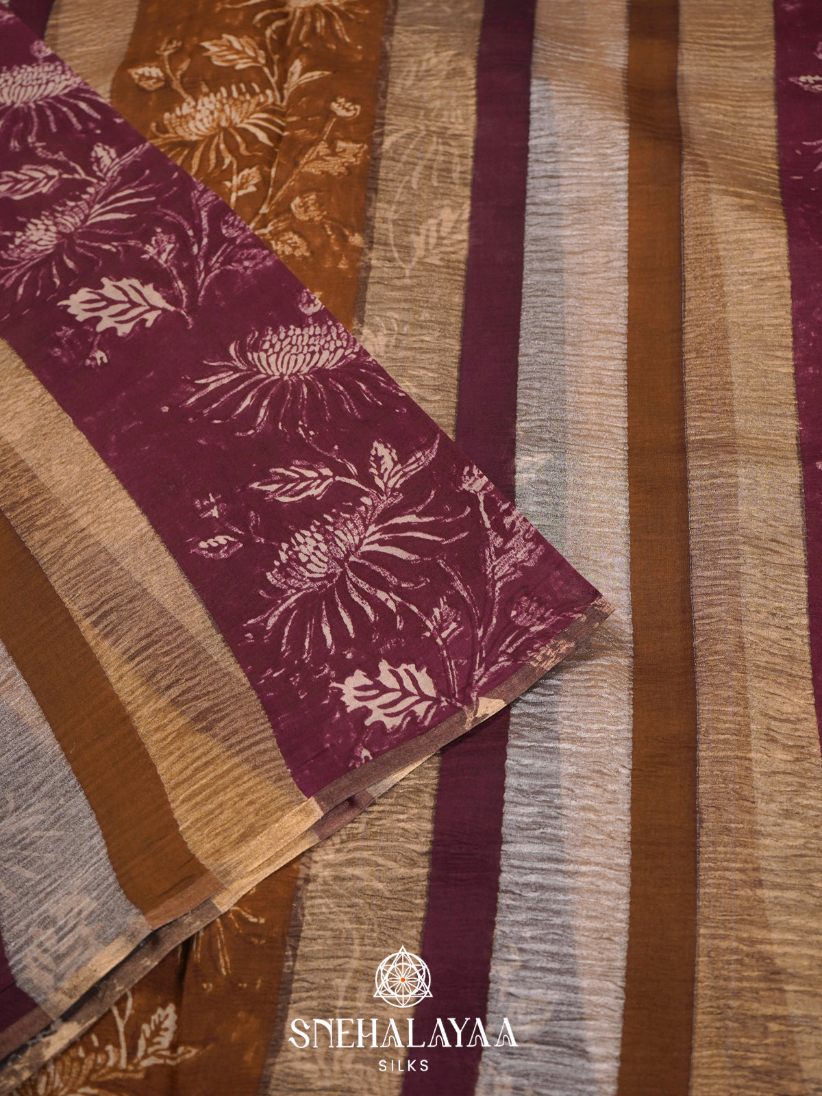 Multicolour Chanderi Saree
