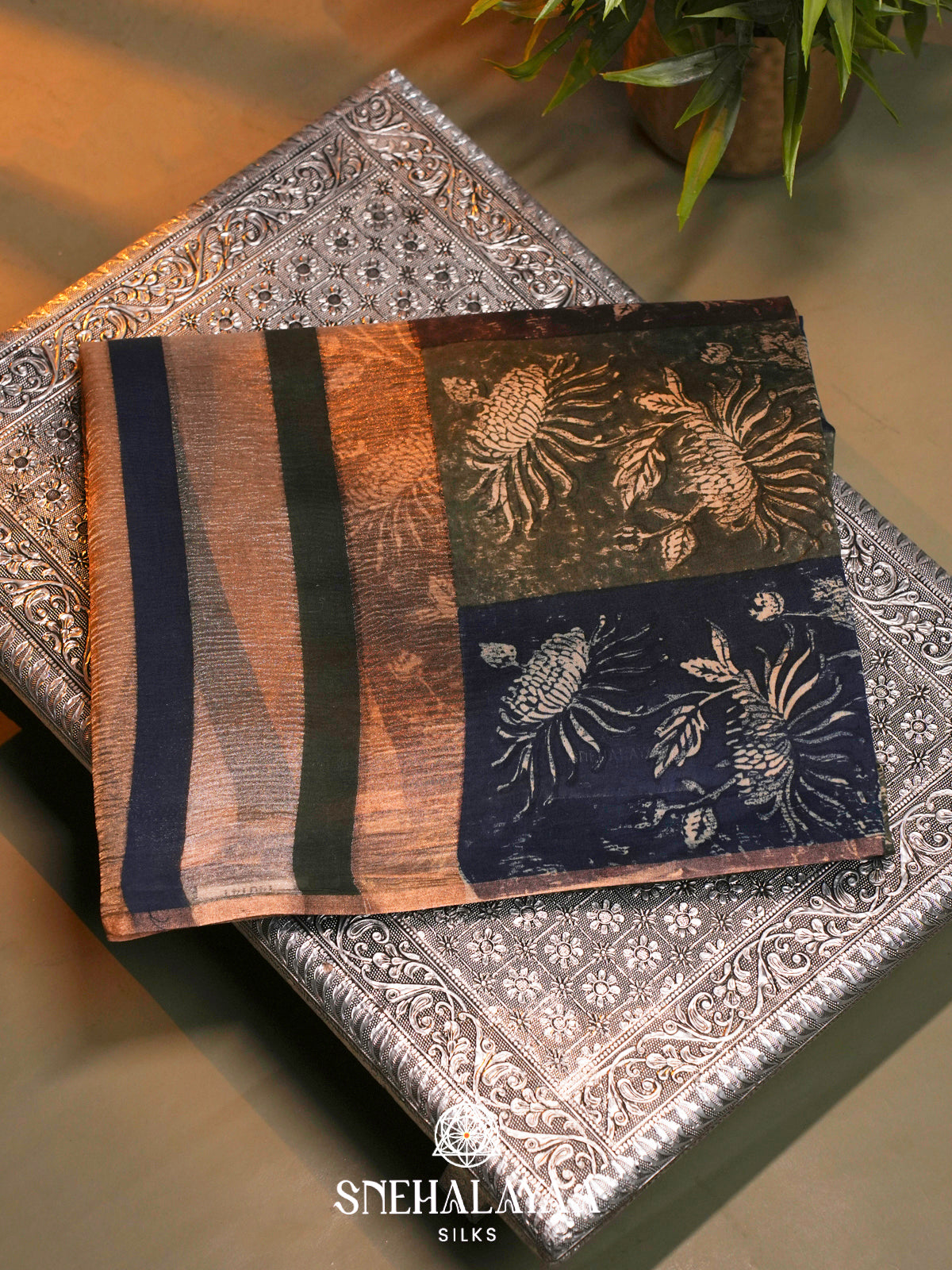 Multicolour Chanderi Saree