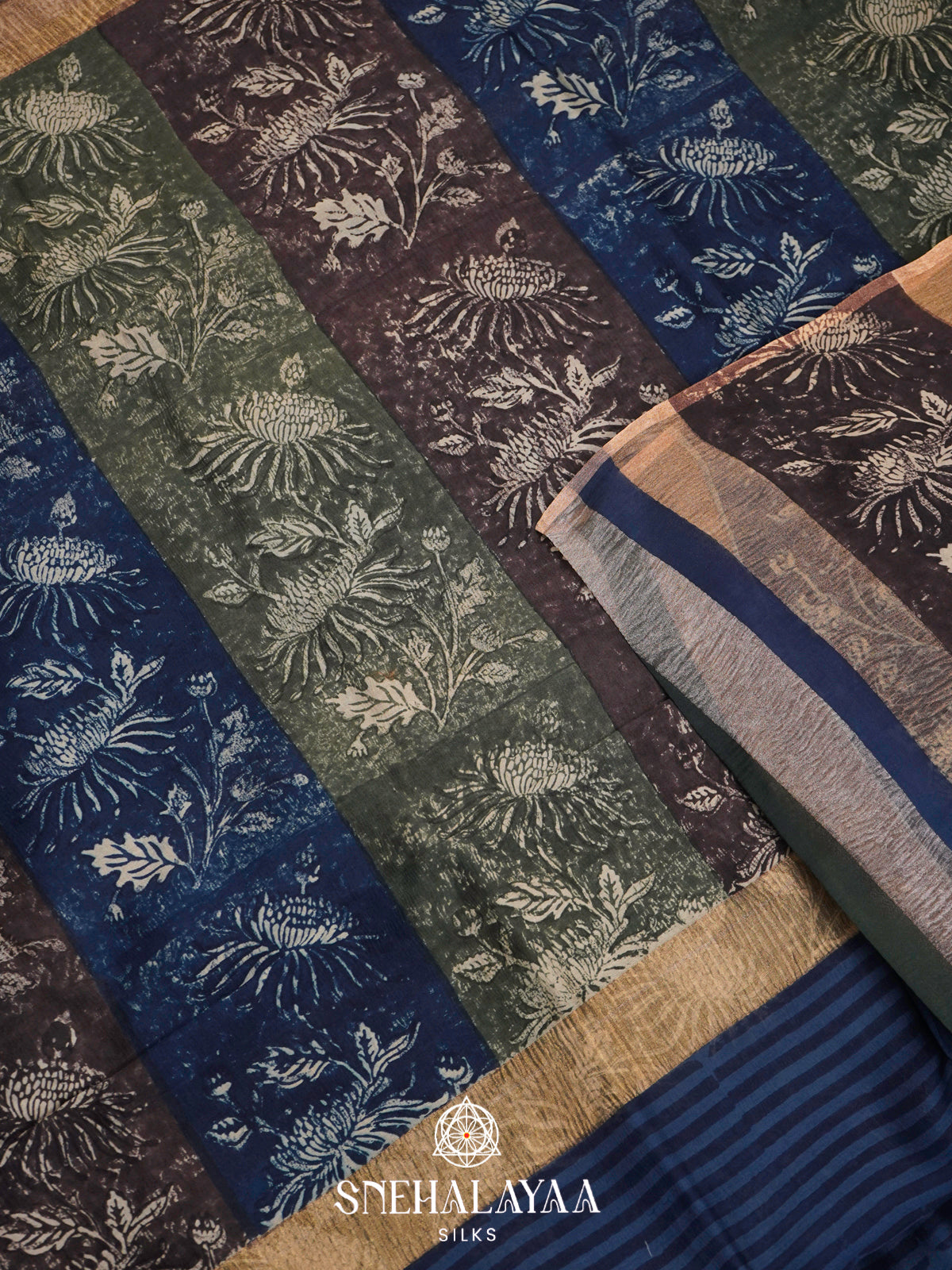 Multicolour Chanderi Saree