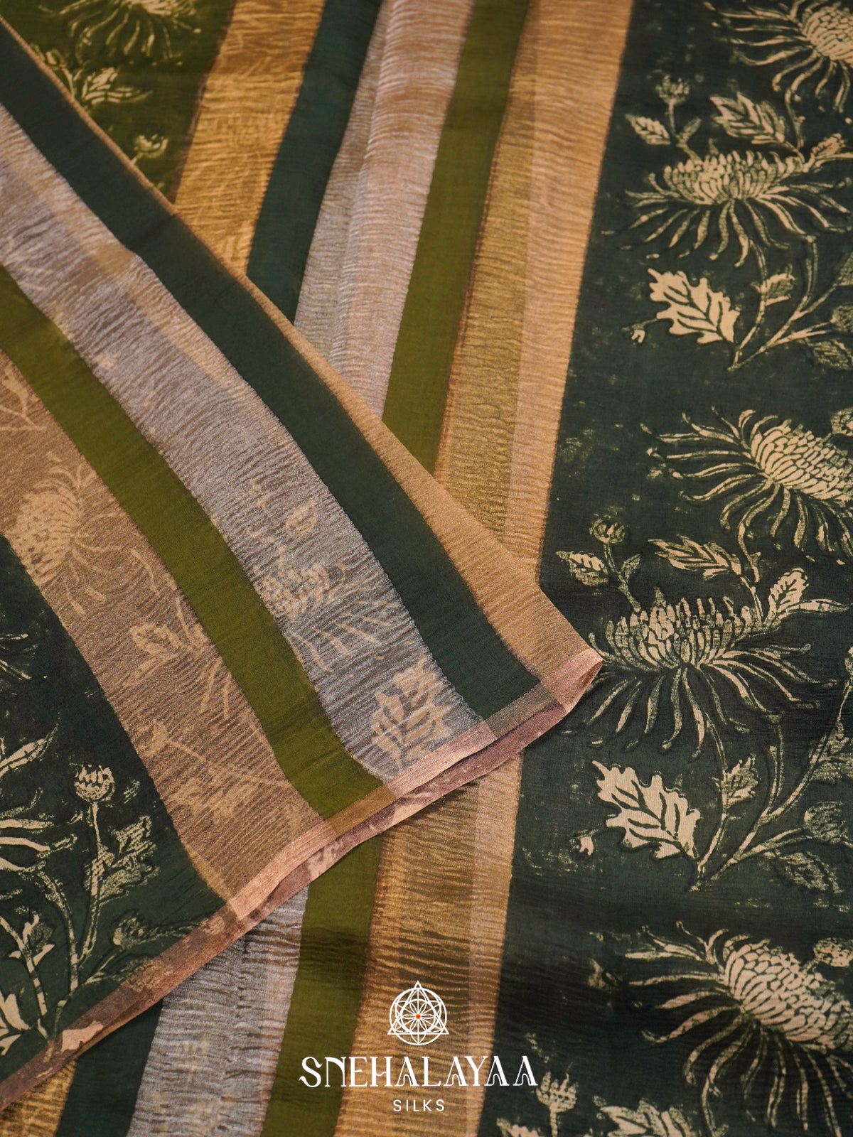 Multicolour Chanderi Saree