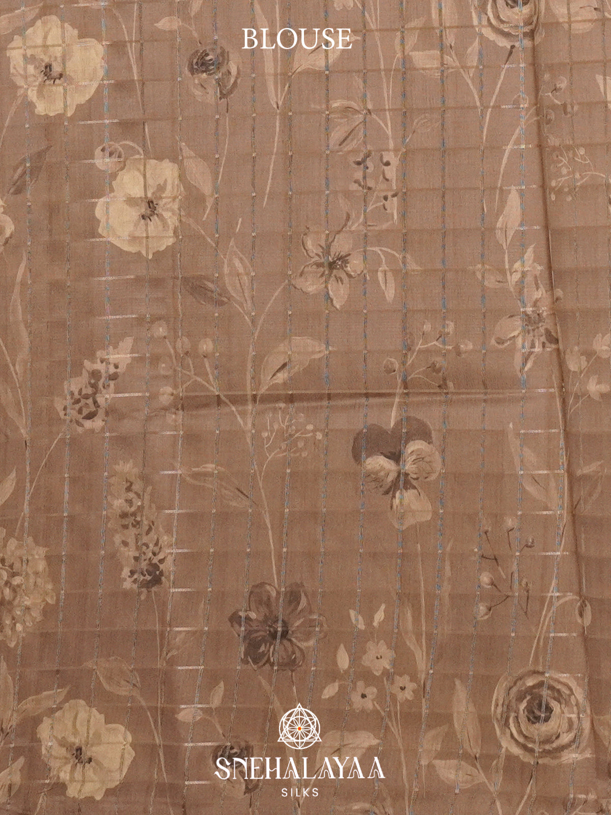 Brown  Raw Silk Saree