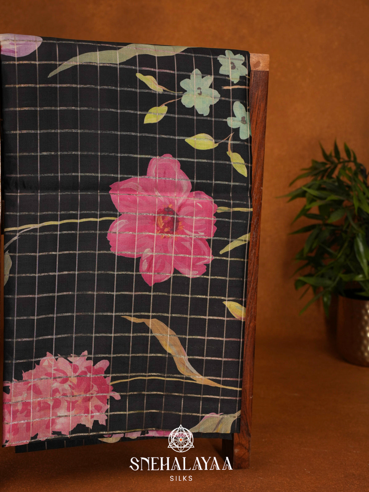 Black  Raw Silk Saree