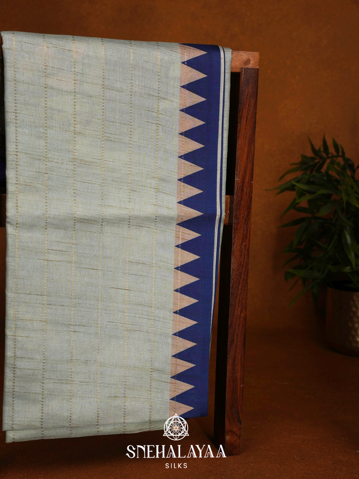 Mint Blue  Raw Silk Saree