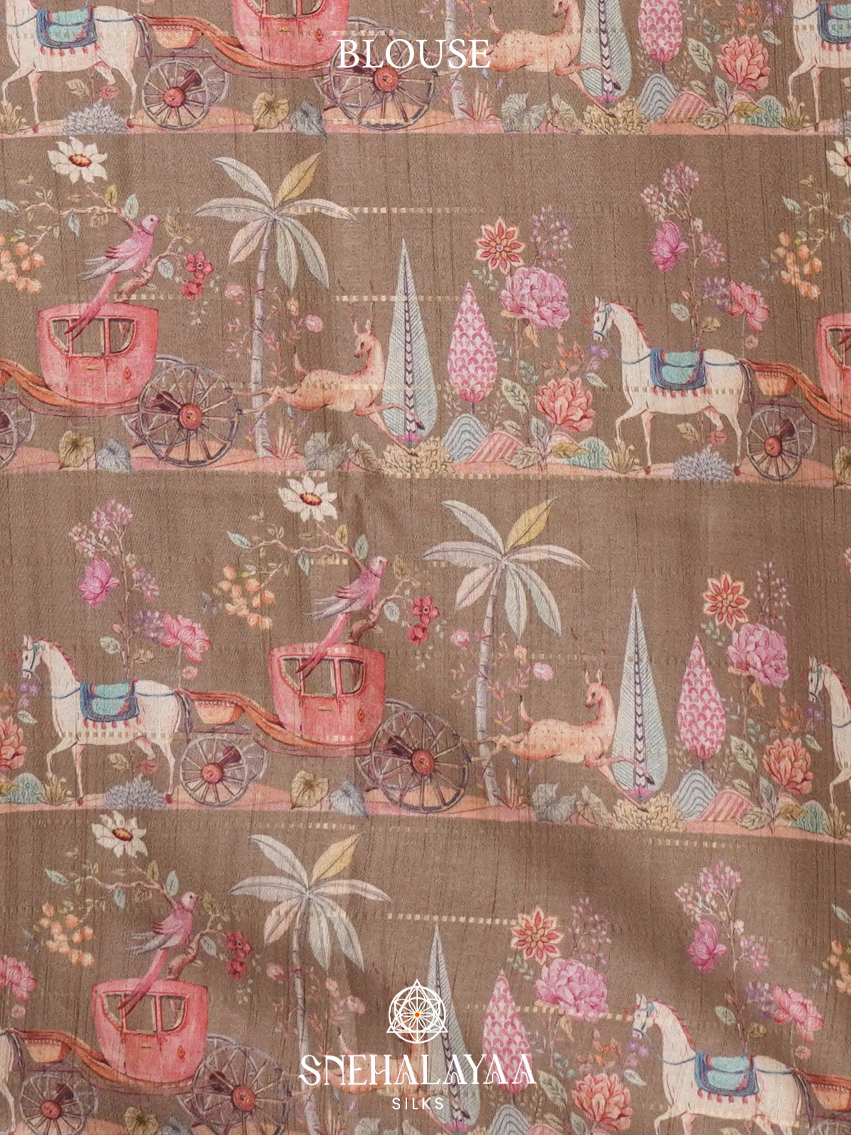 Beige  Raw Silk Saree