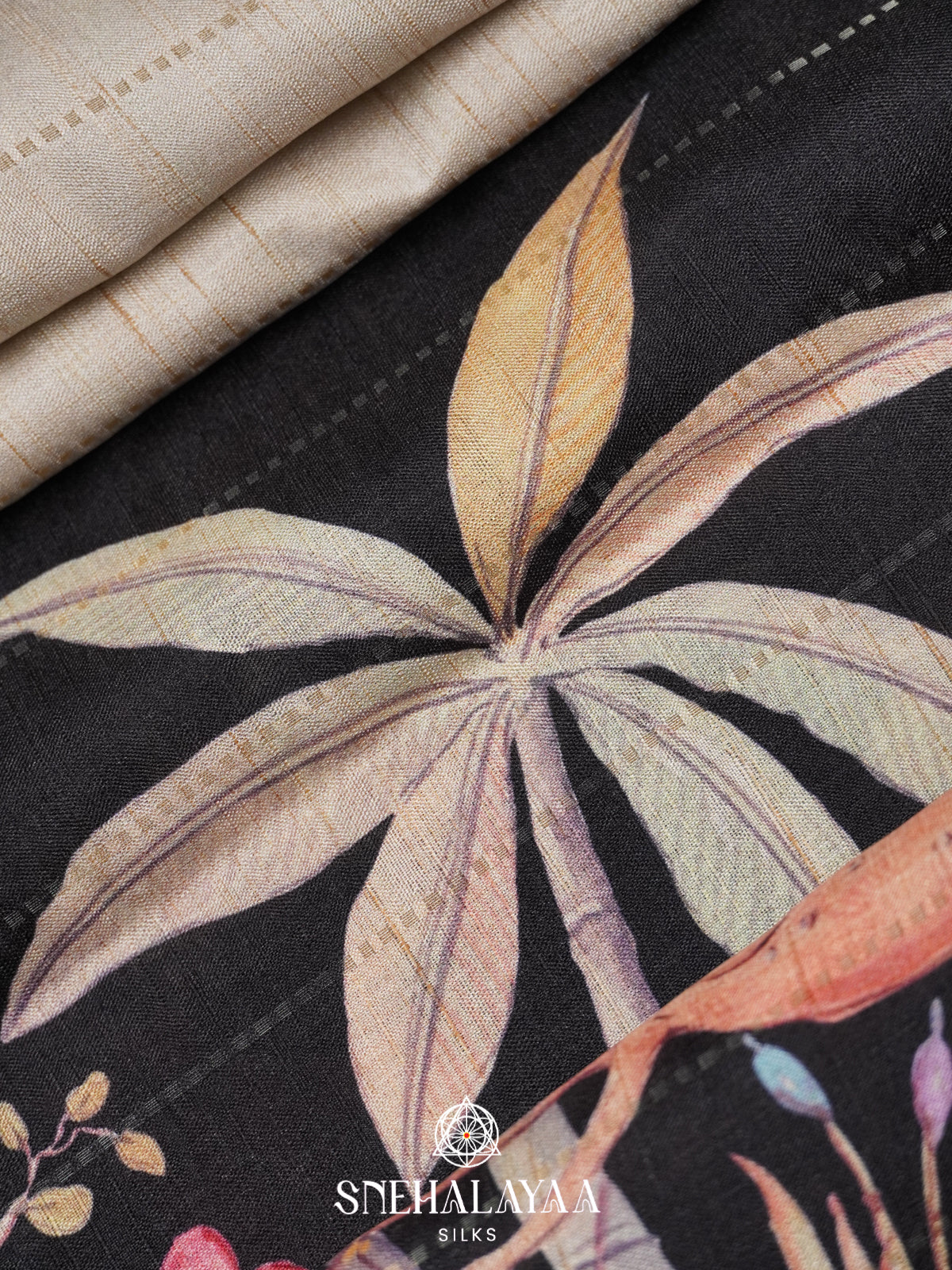 Off White  Raw Silk Saree