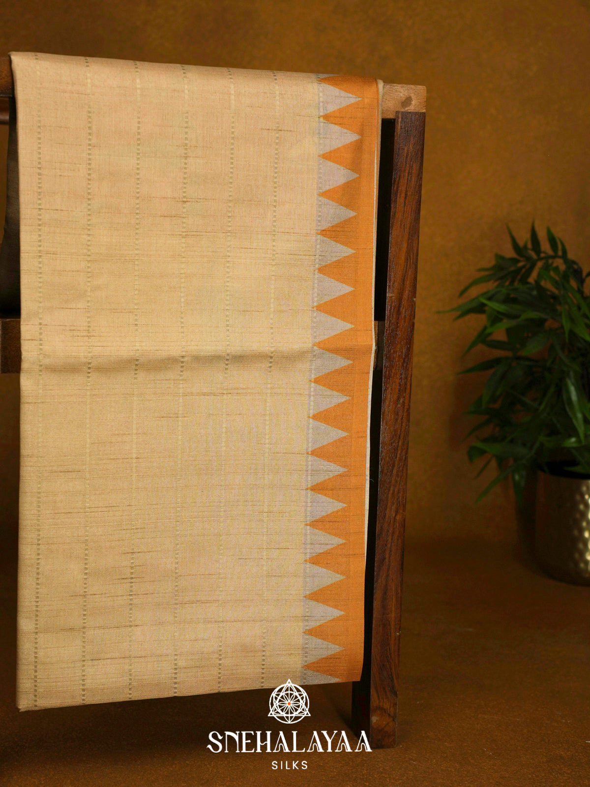 Yellow  Raw Silk Saree