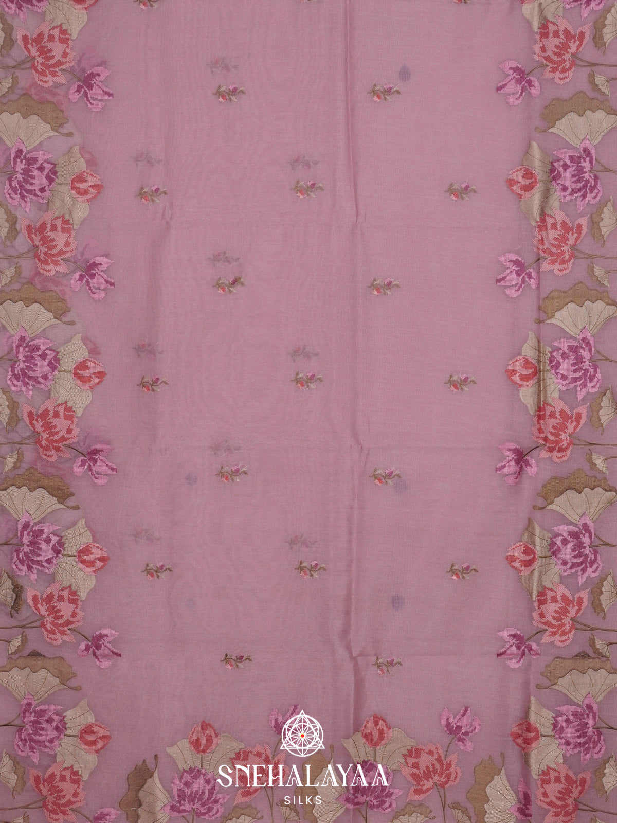 Lavender  Linen Saree