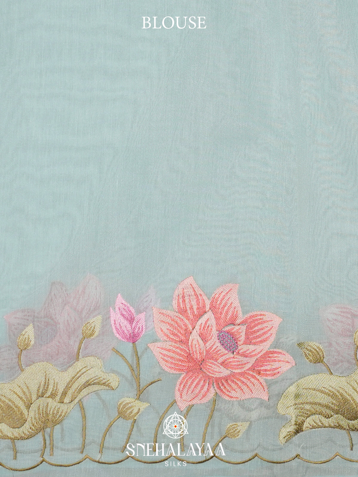 Blue Linen Saree