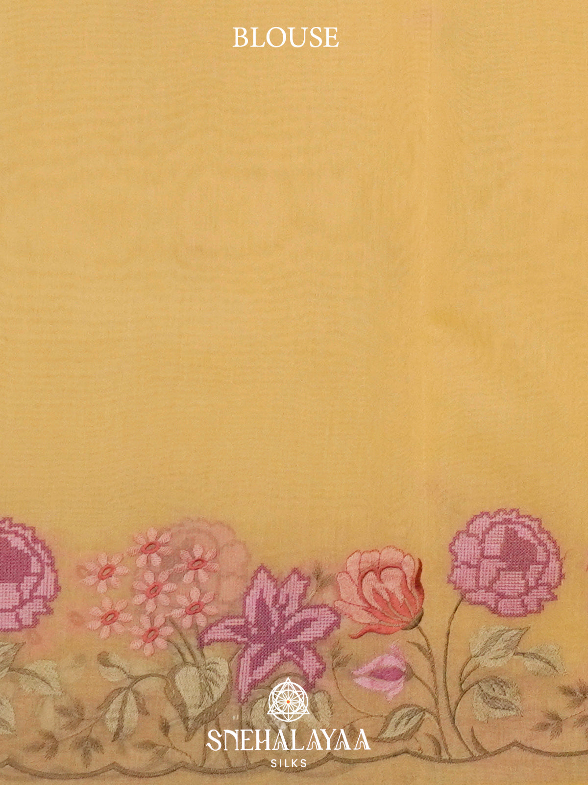 Yellow  Linen Saree