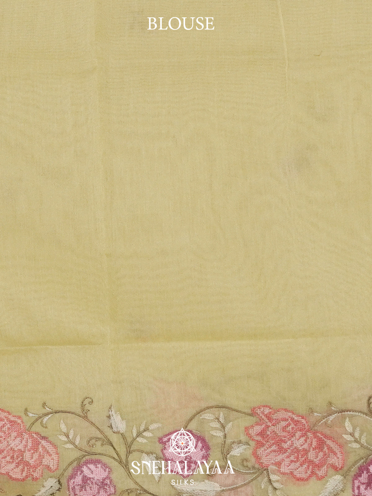Pale Yellow  Linen Saree