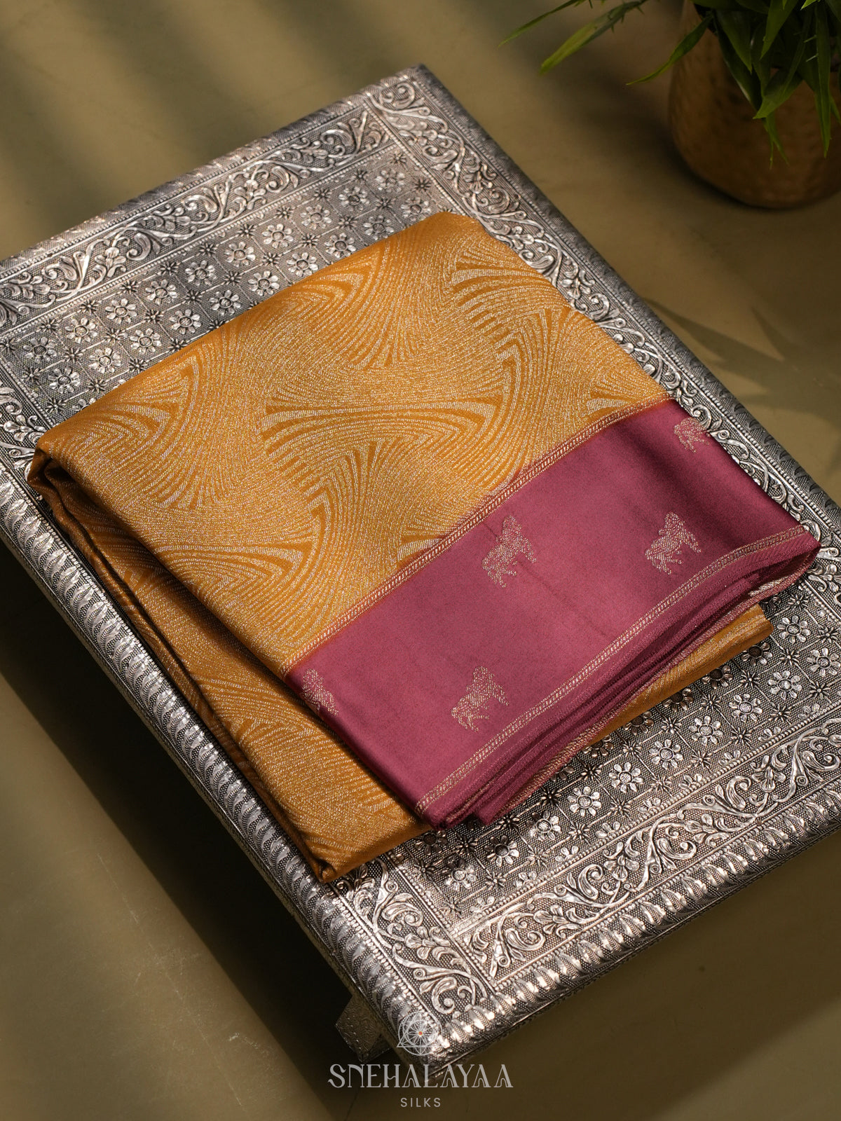Yellow Banaras Saree