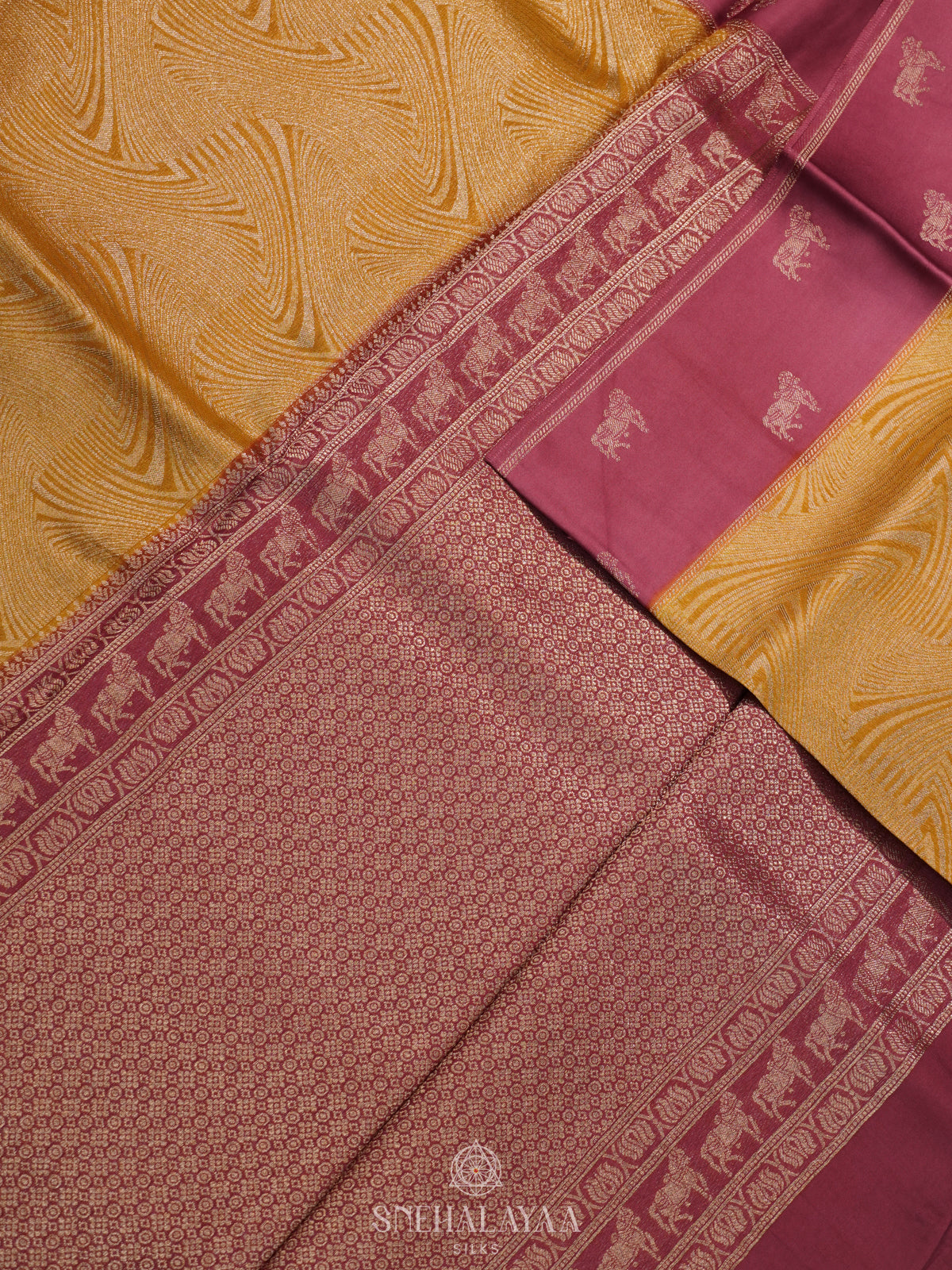 Yellow Banaras Saree