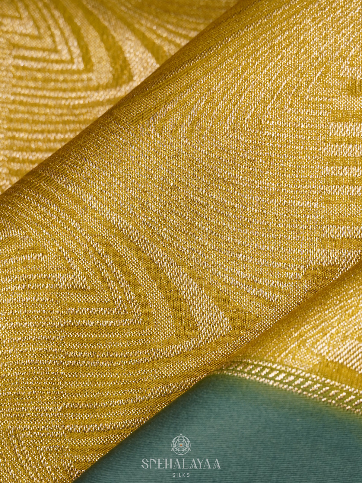 Lemon Yellow Banaras Saree