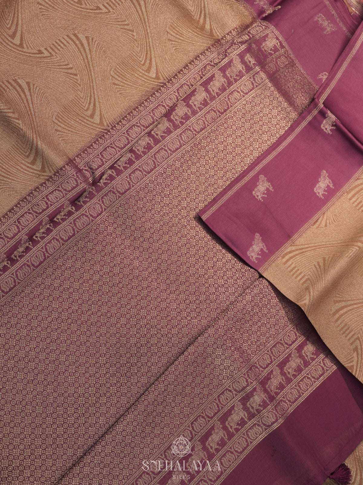 Cream Banaras Saree