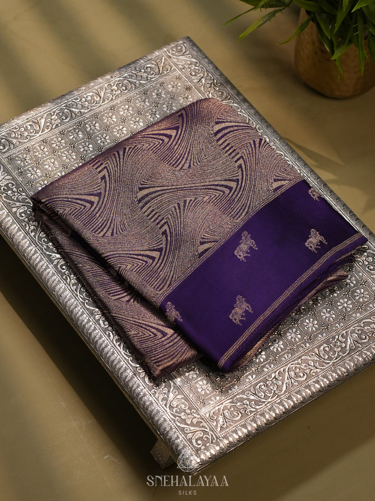 Purple Banaras Saree