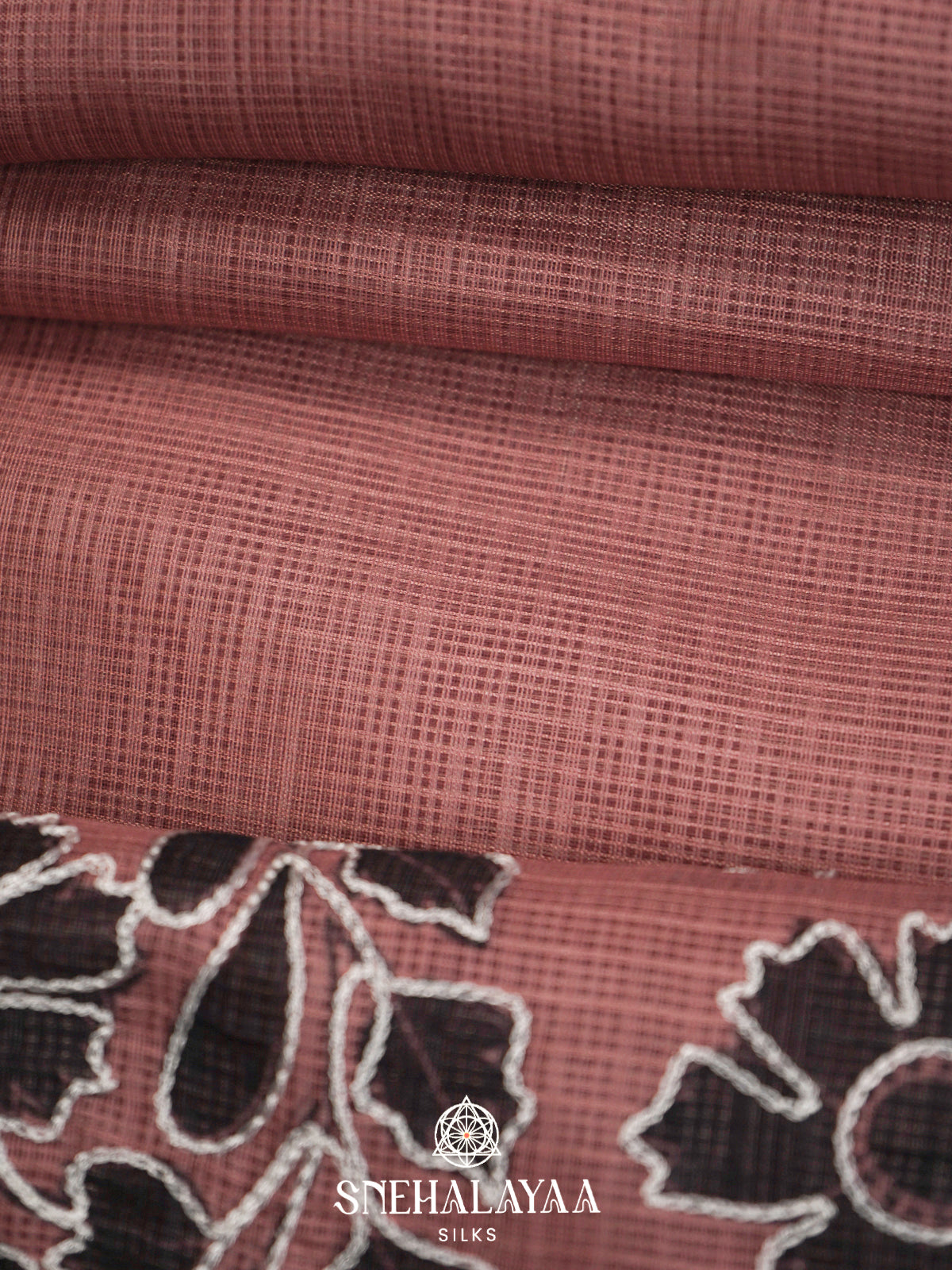 Peach  Kota Saree