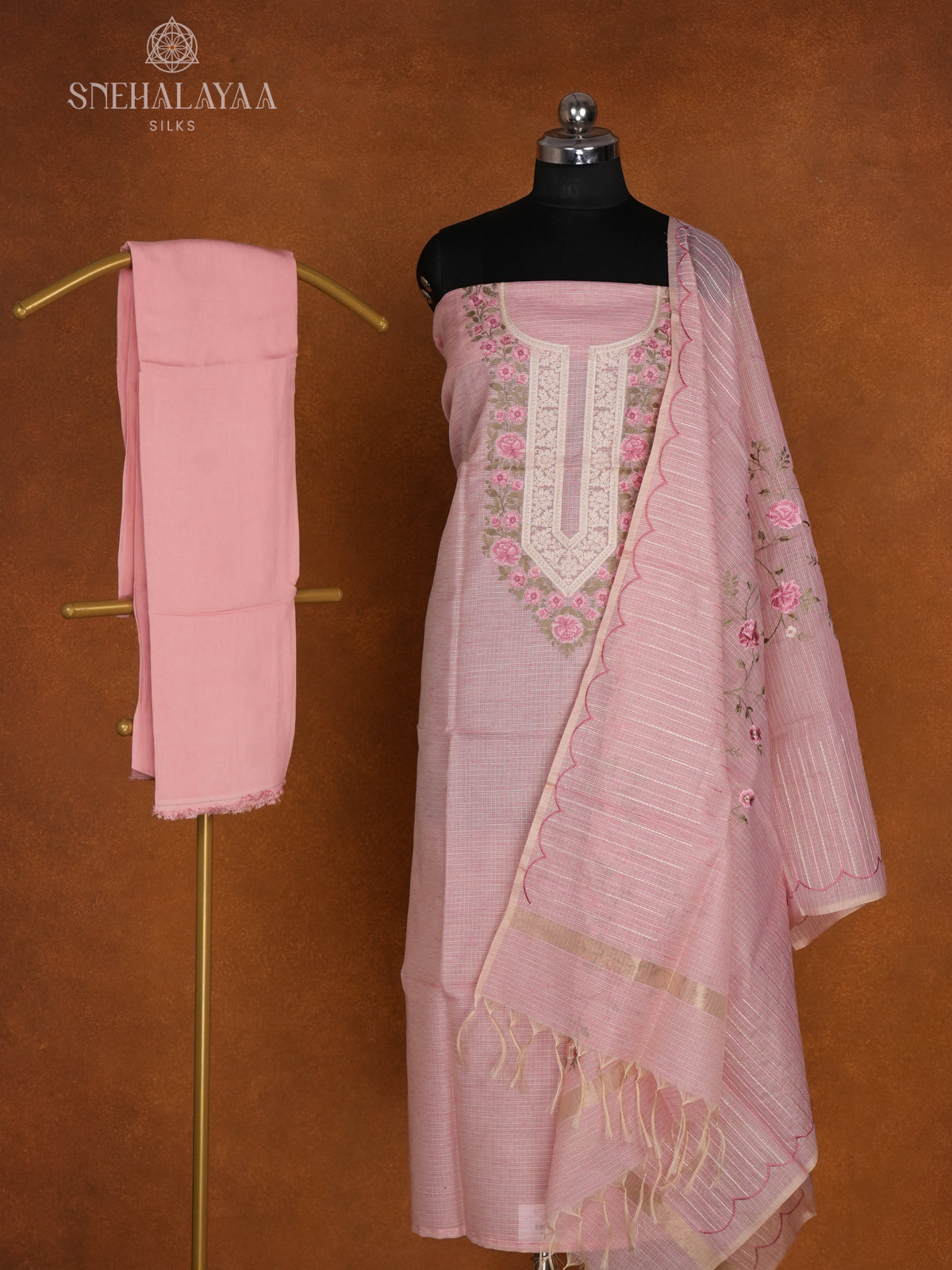 Pink Kota 3-Piece Salwar Suit Material