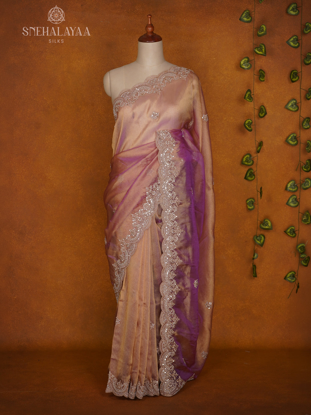Rose Pink Designer Saree