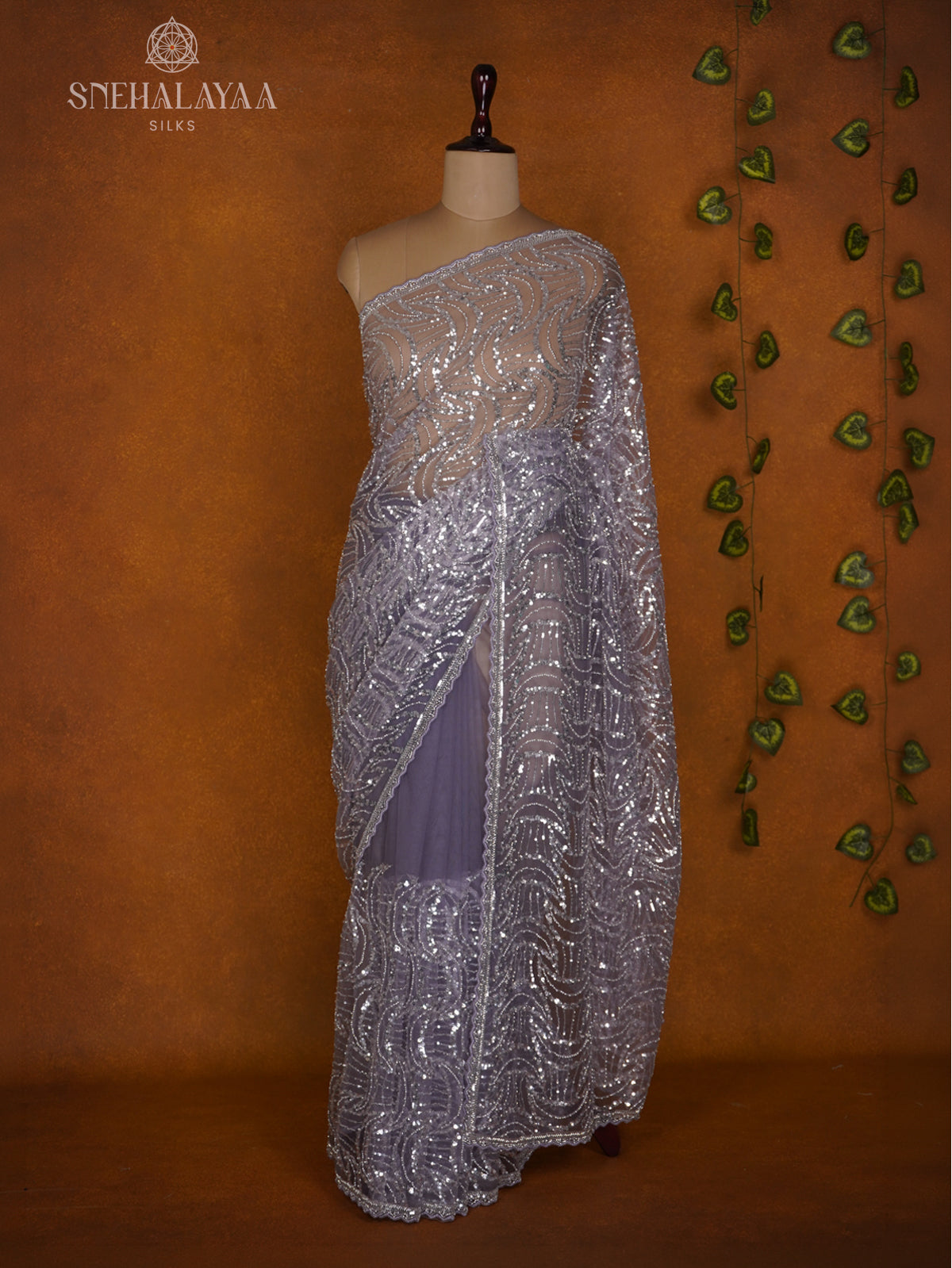 Grey Designer Saree
