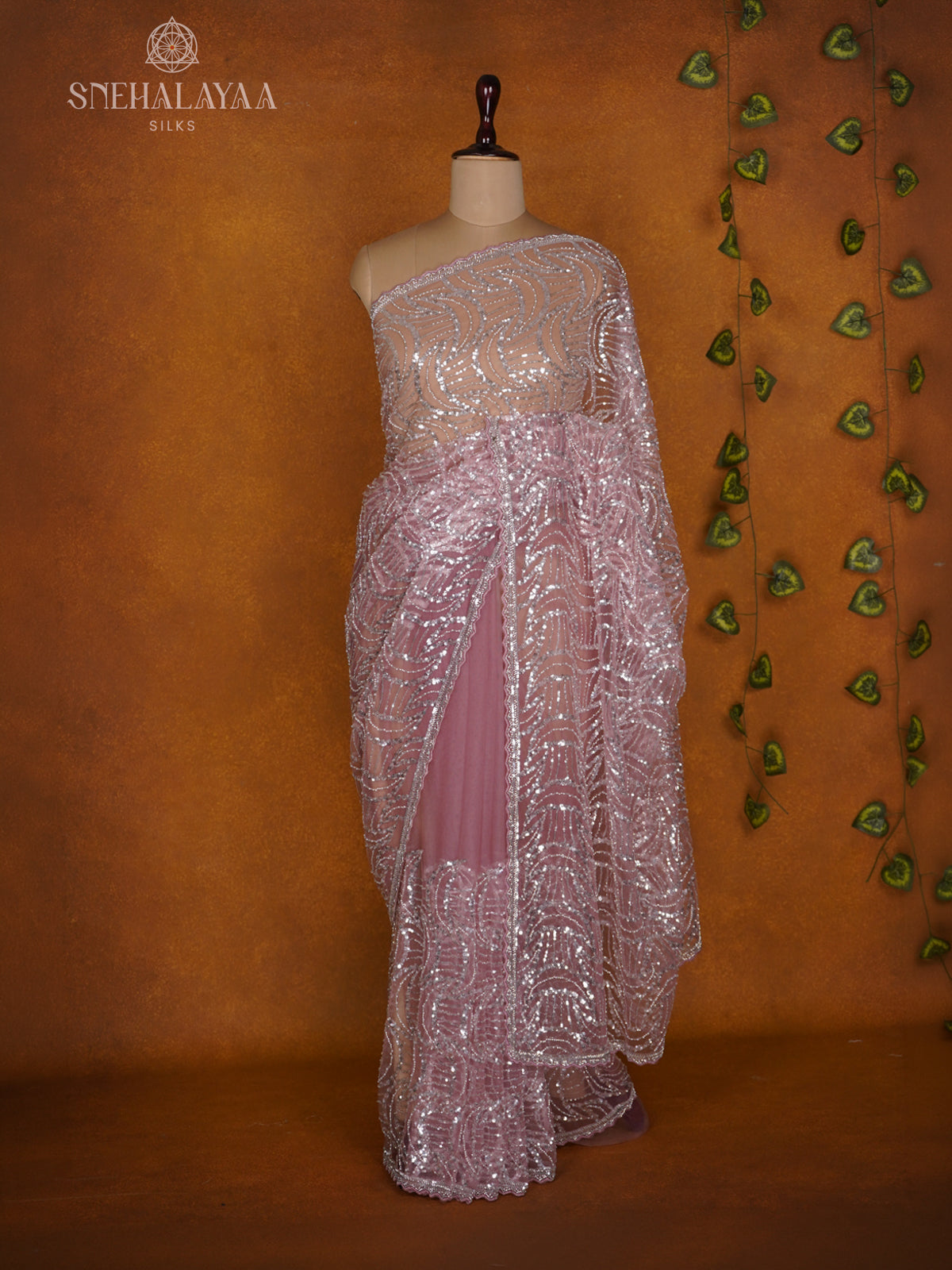 Pink Designer Saree