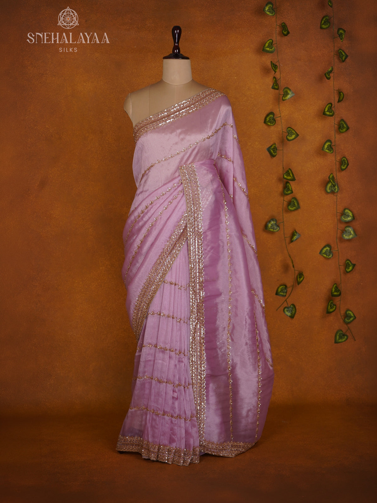 Pink Designer Saree