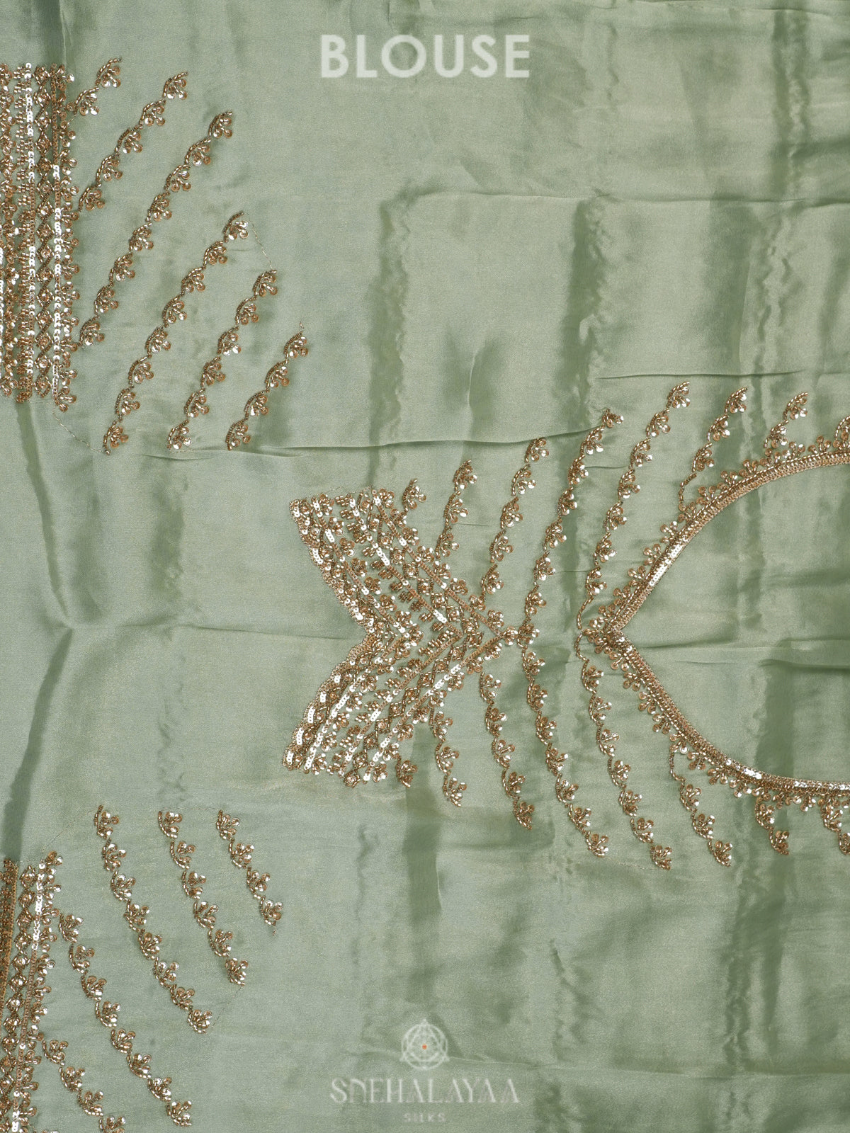Mint Green Designer Saree