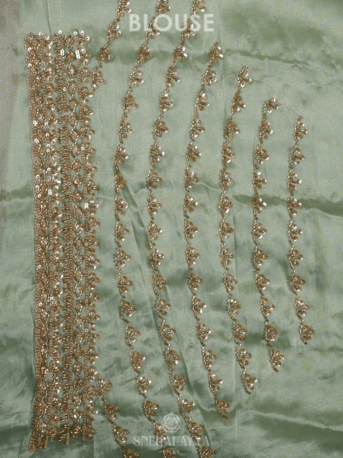 Mint Green Designer Saree